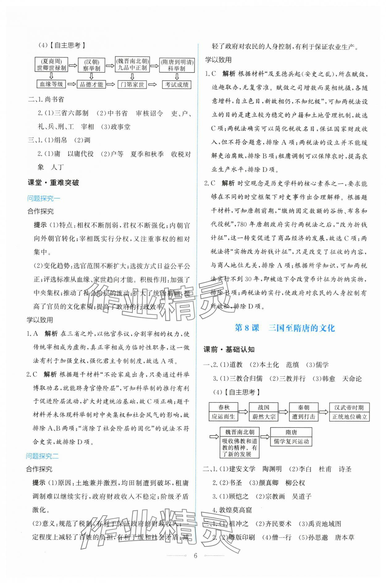 2024年志鴻優(yōu)化贏在課堂高中歷史必修上冊人教版 第6頁