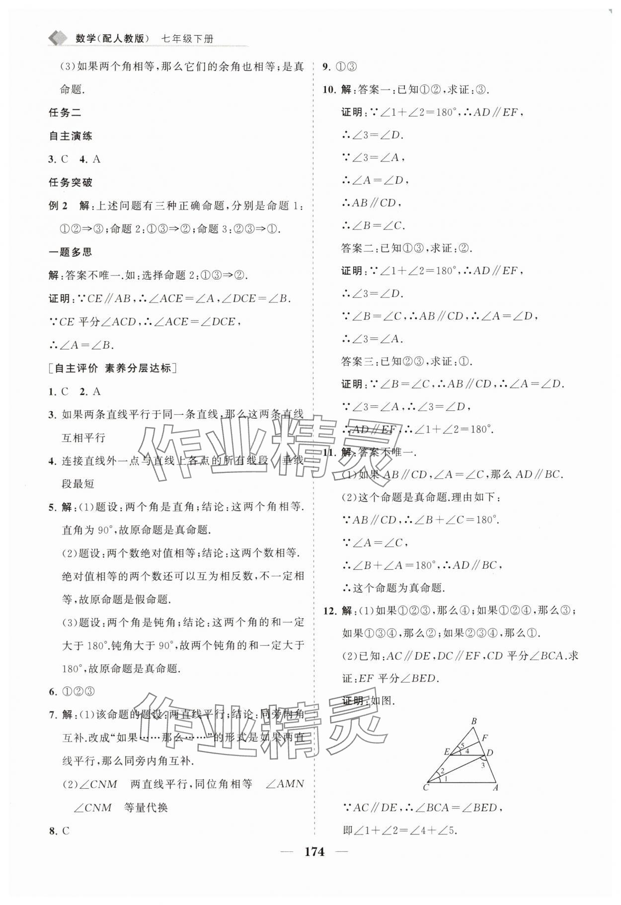 2025年新課程同步練習(xí)冊七年級數(shù)學(xué)下冊人教版 第10頁