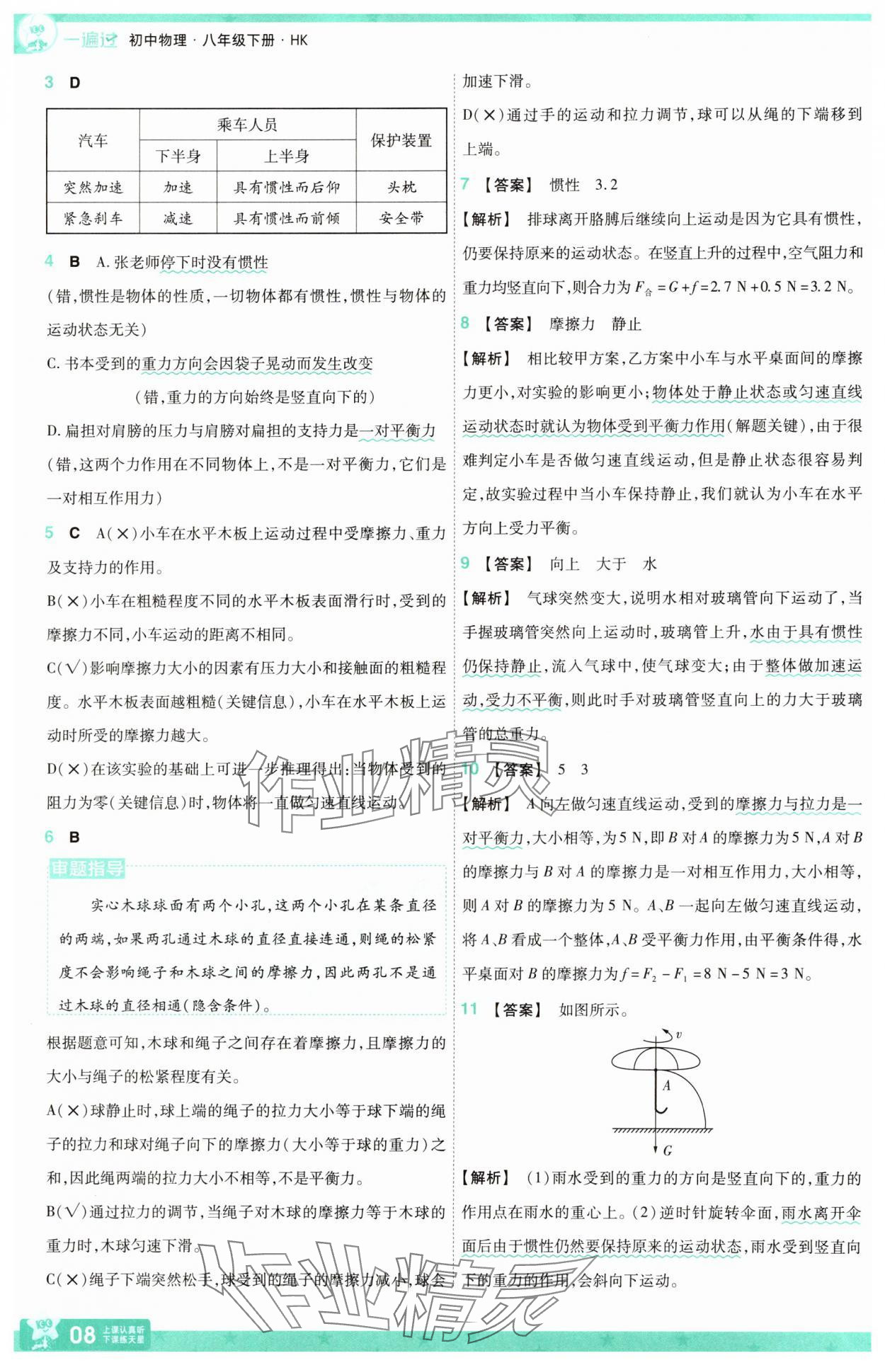 2025年一遍過八年級物理下冊滬科版 第8頁