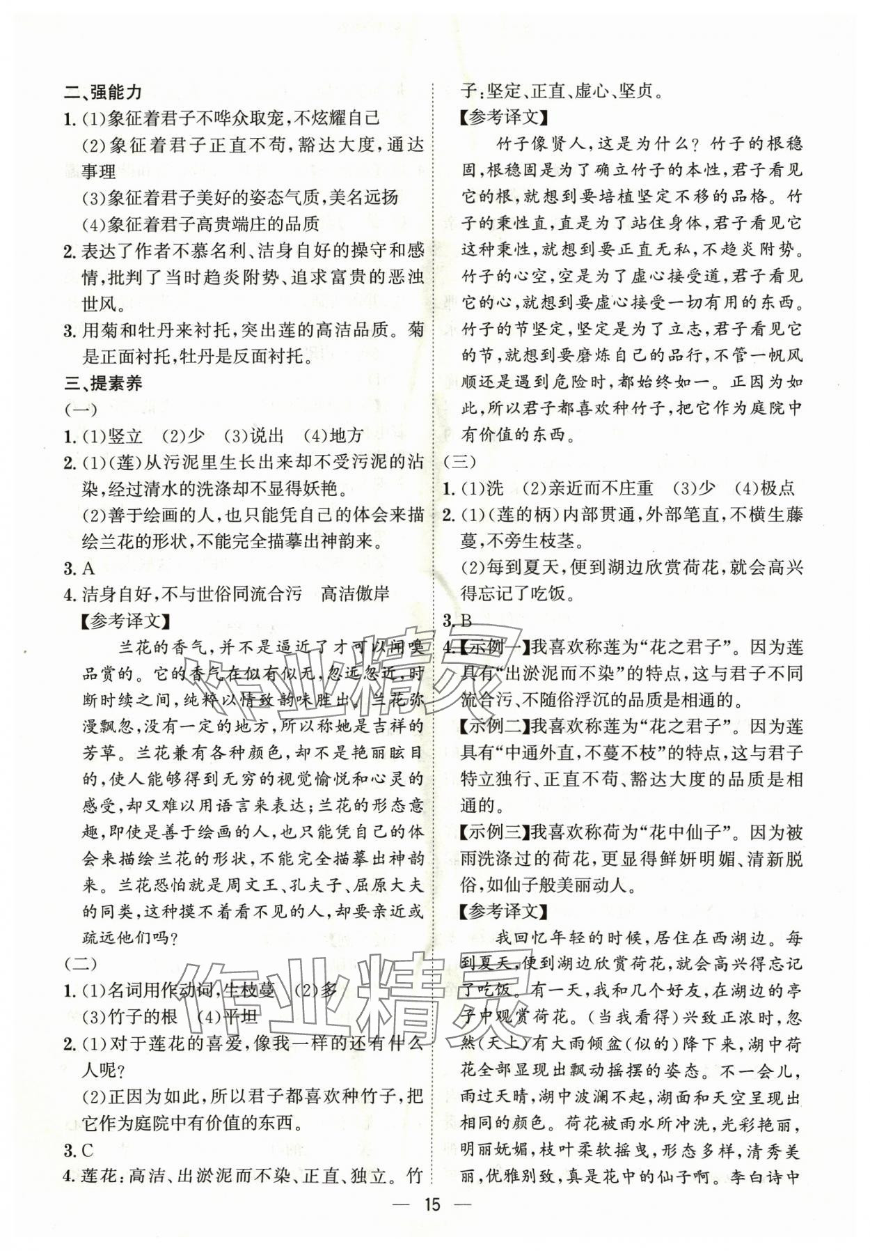 2024年考點專練七年級語文下冊人教版深圳專版 第15頁