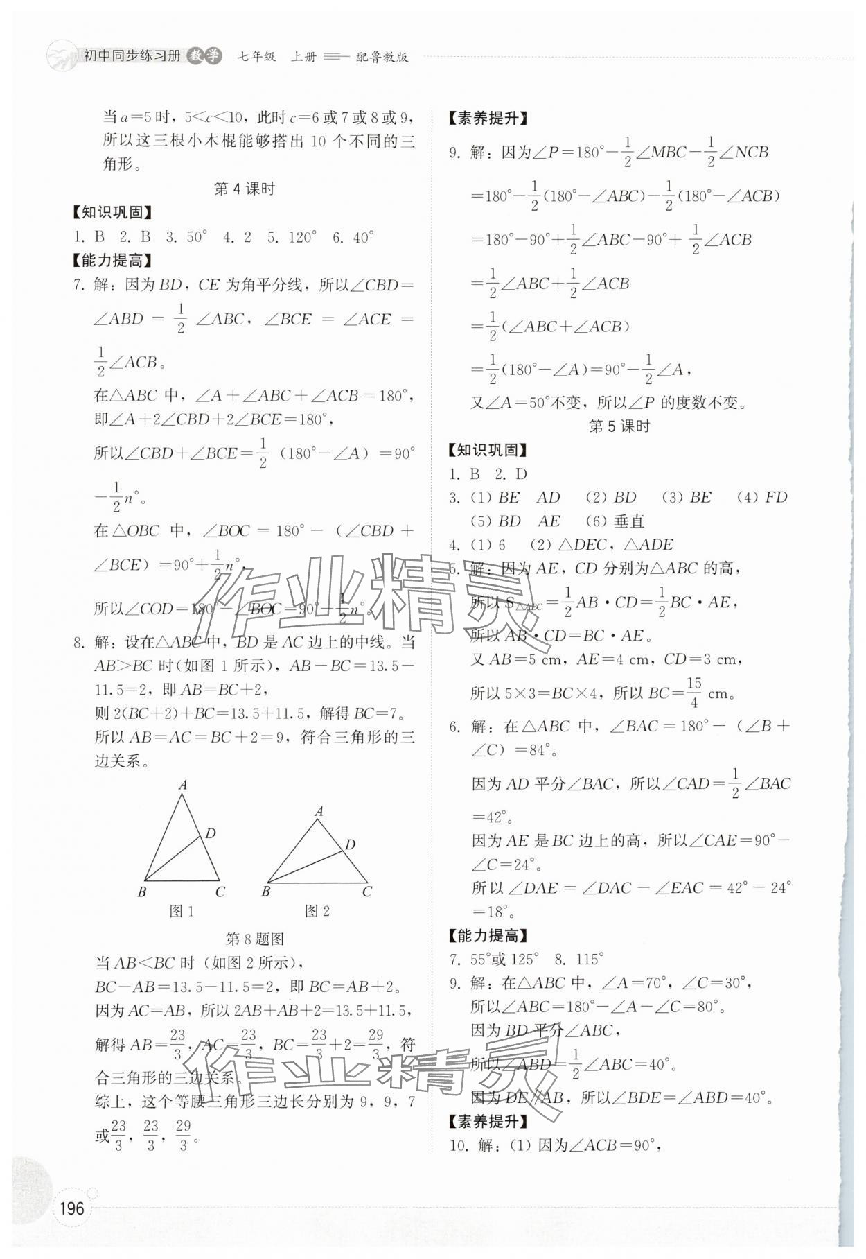 2025年同步练习册山东教育出版社七年级数学上册鲁教版五四制 第2页