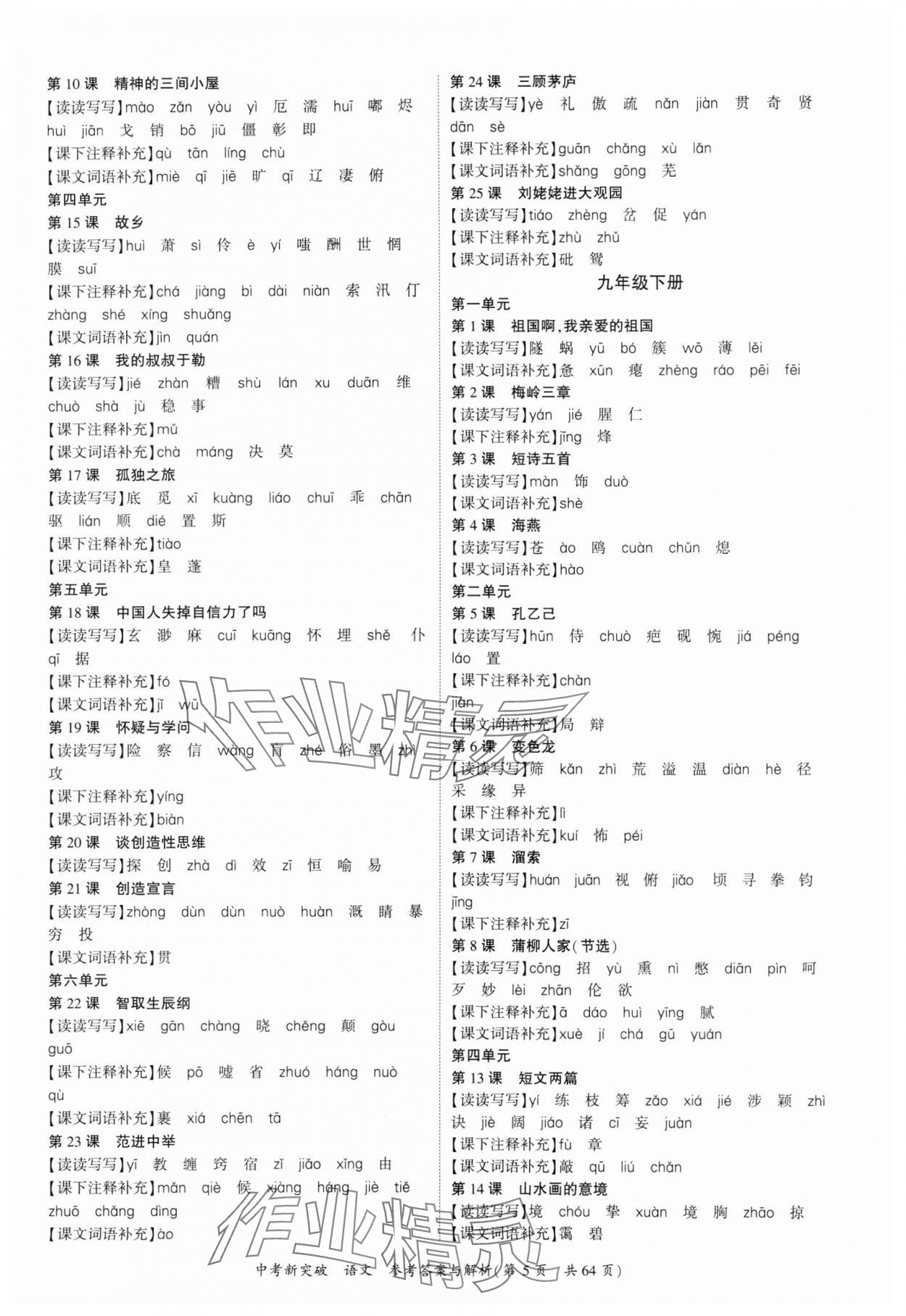 2025年宏閱文化中考新突破語文廣西專版&nbsp;第5頁