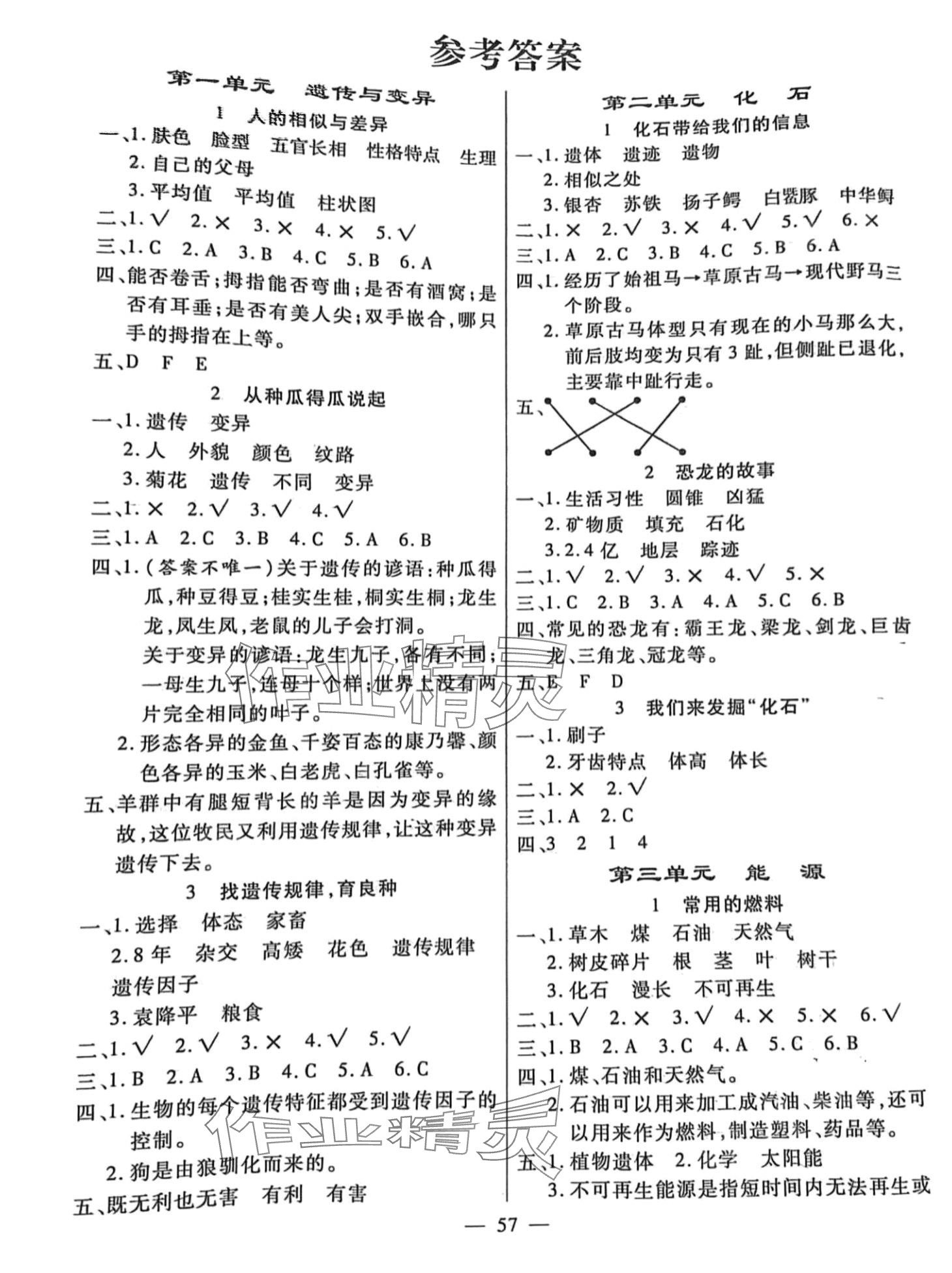 2024年快樂練習(xí)云南美術(shù)出版社六年級(jí)科學(xué)下冊(cè)湘科版 第1頁(yè)