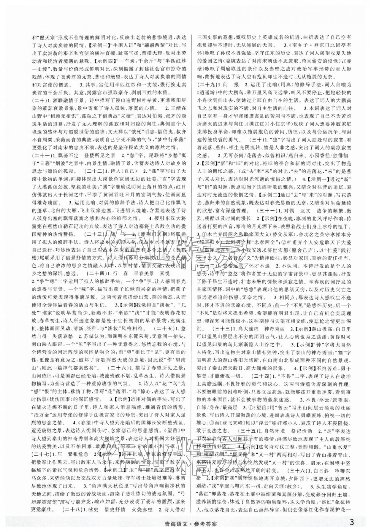 2026年火线100天语文青海专版&nbsp;第3页