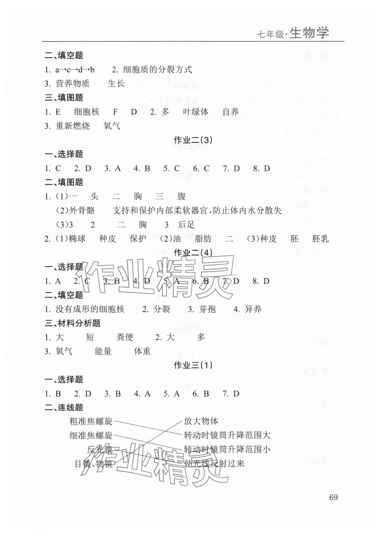 2025年寒假課程練習(xí)南方出版社七年級生物 第3頁