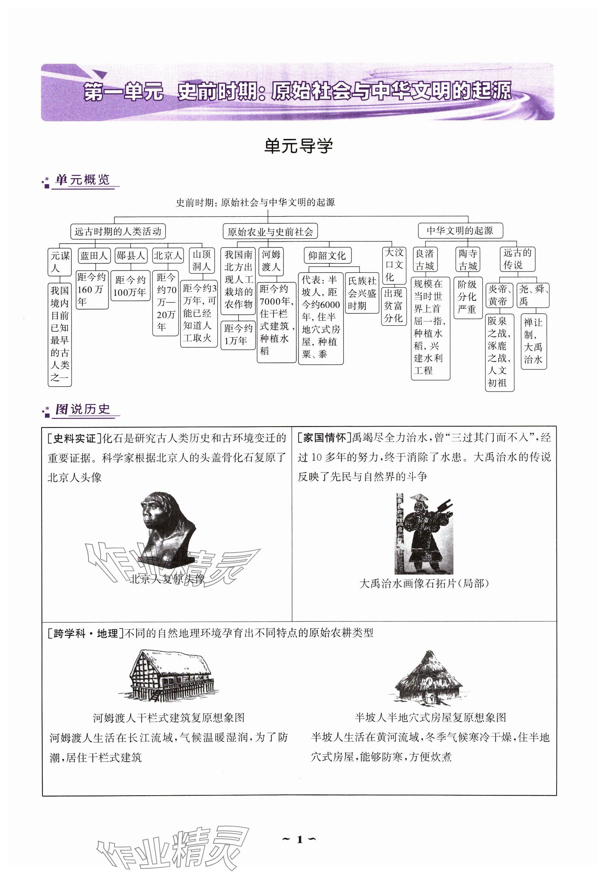 2024年云南省標準教輔優(yōu)佳學(xué)案七年級歷史上冊人教版 第1頁