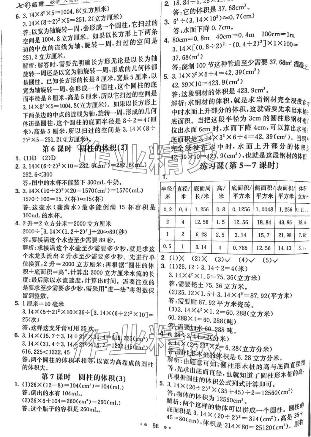 2024年七彩練霸六年級數(shù)學(xué)下冊人教版 第7頁