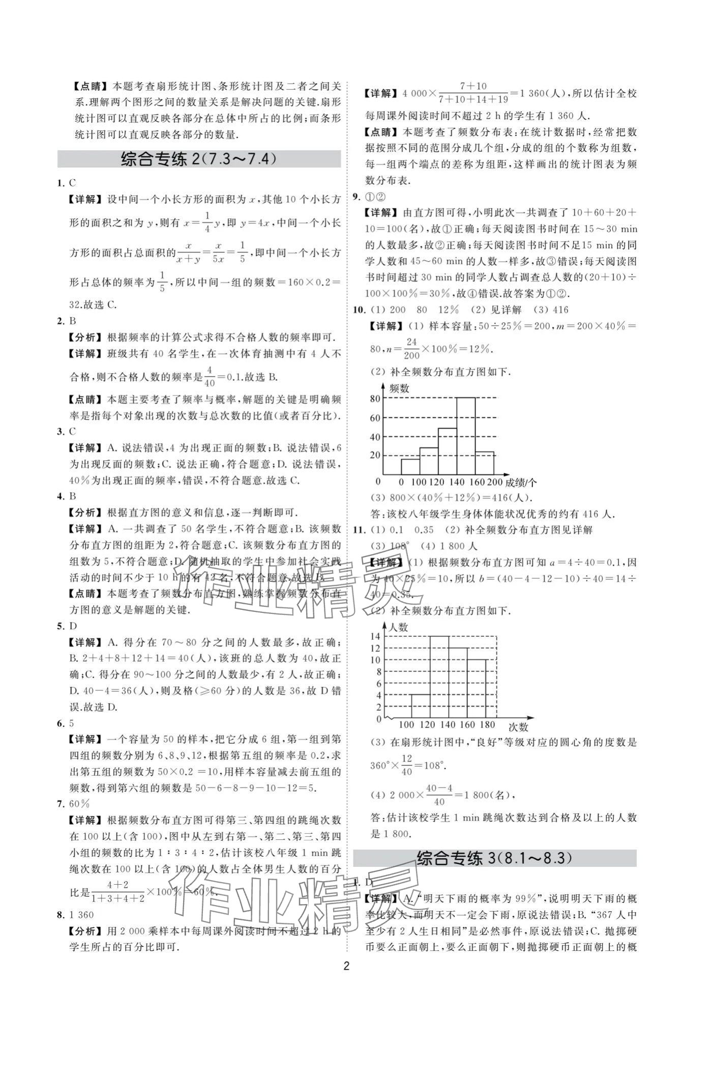 2024年奪冠金卷八年級數(shù)學(xué)下冊蘇科版 參考答案第2頁