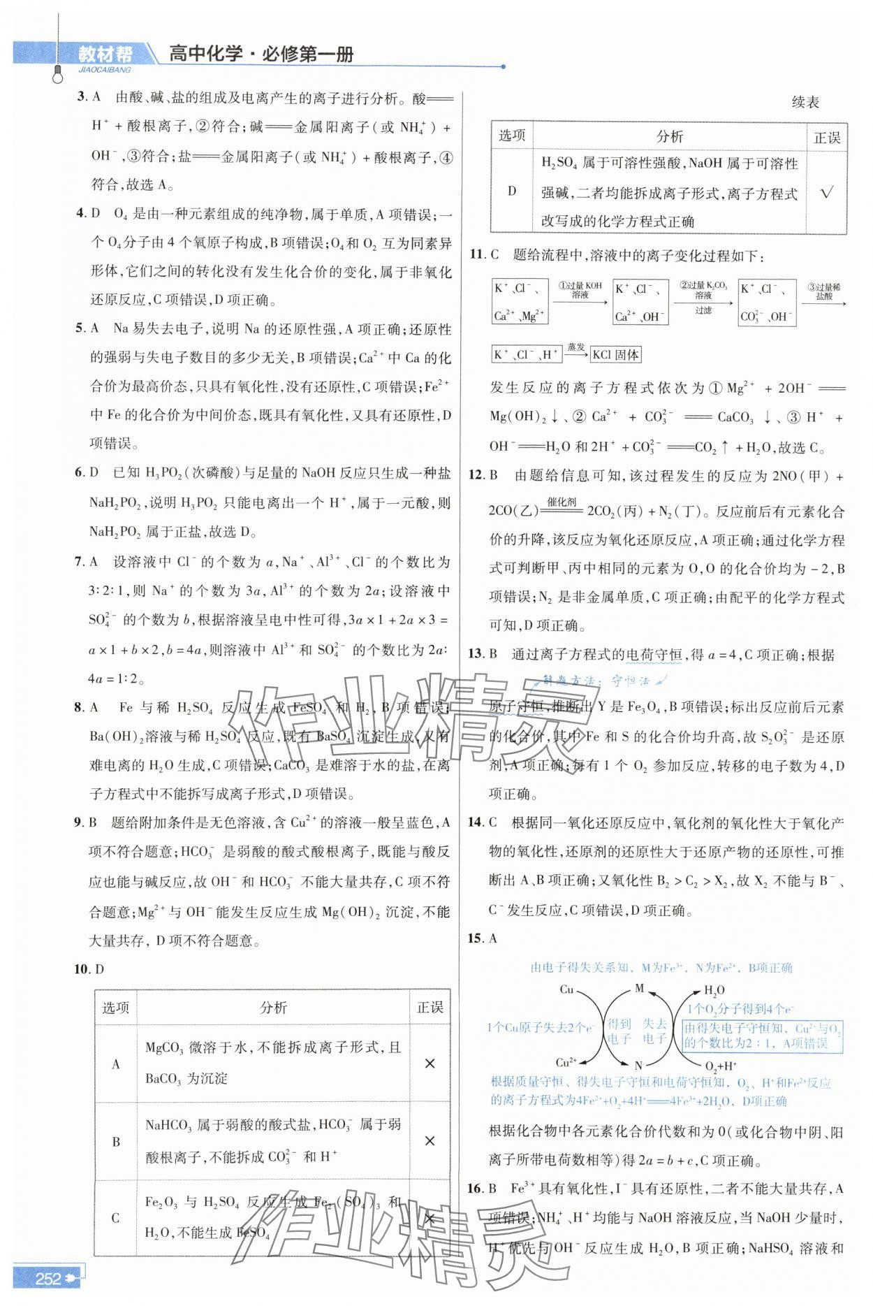 2023年教材幫高中化學必修第一冊人教版 參考答案第9頁