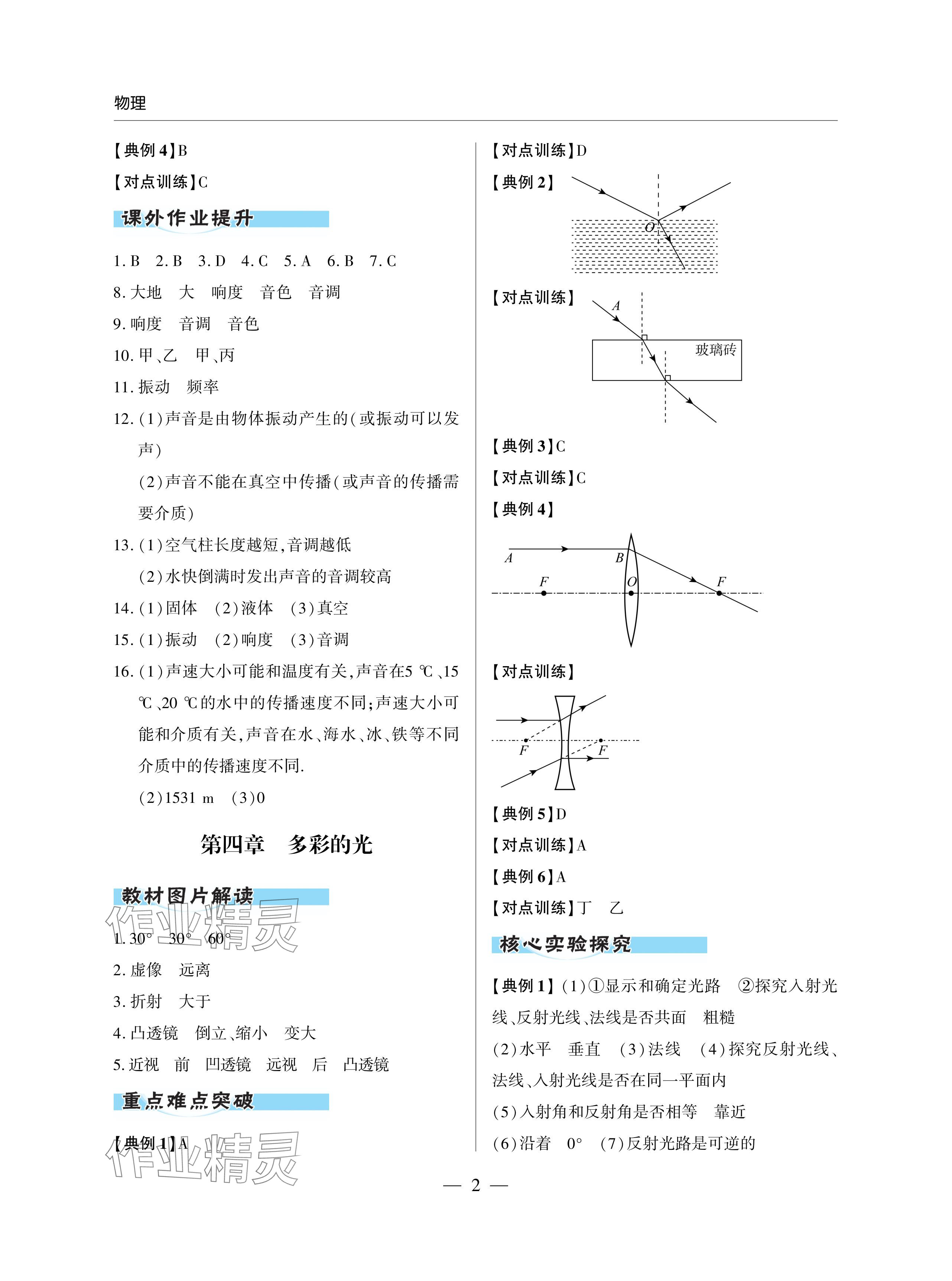 2024年新課堂同步學習與探究九年級物理下冊人教版金鄉(xiāng)專版 參考答案第2頁