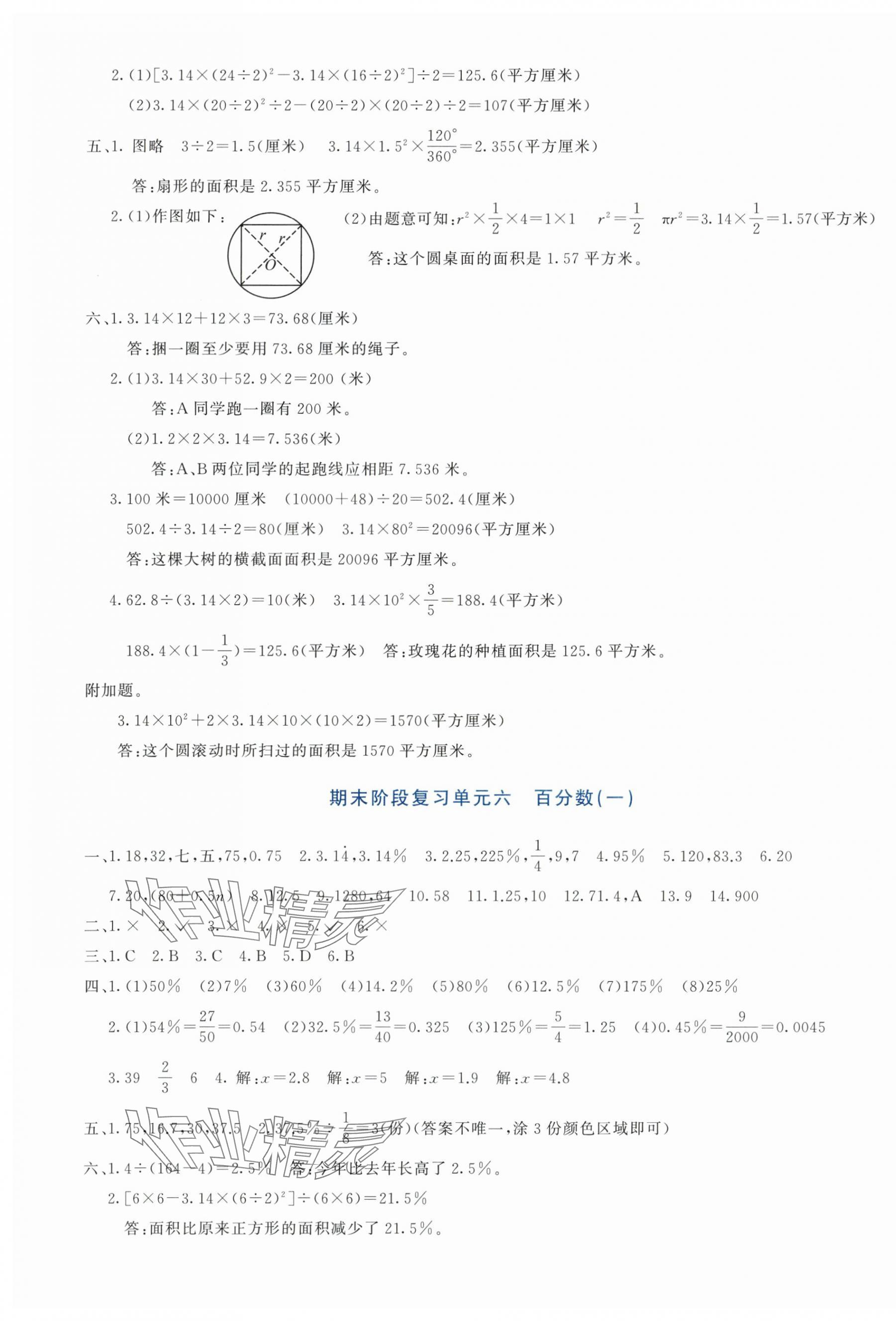 2023年知行合期末必刷題六年級數(shù)學上冊人教版 第5頁