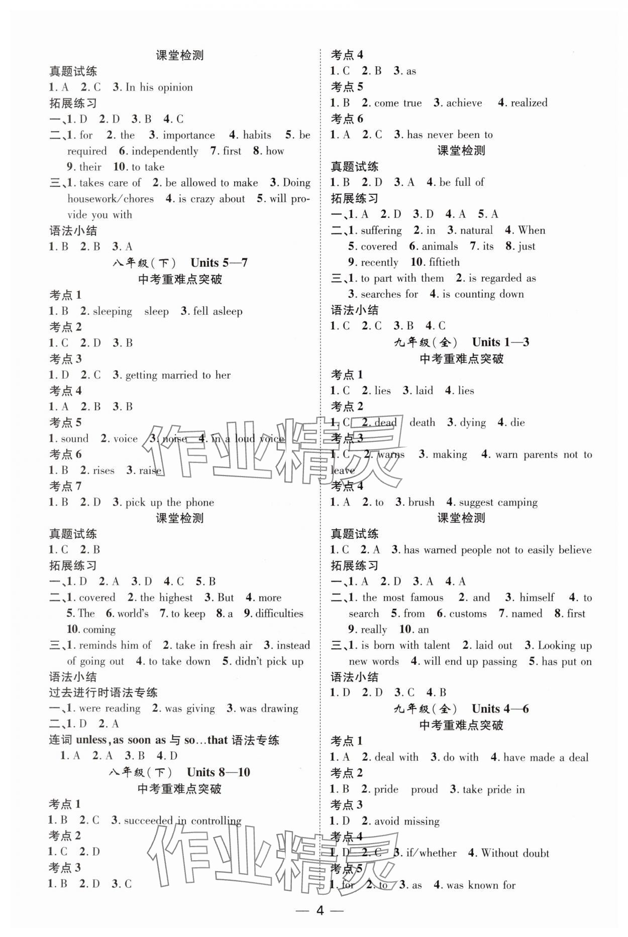 2025年名師測控中考特訓(xùn)方案英語湖北專版 第4頁