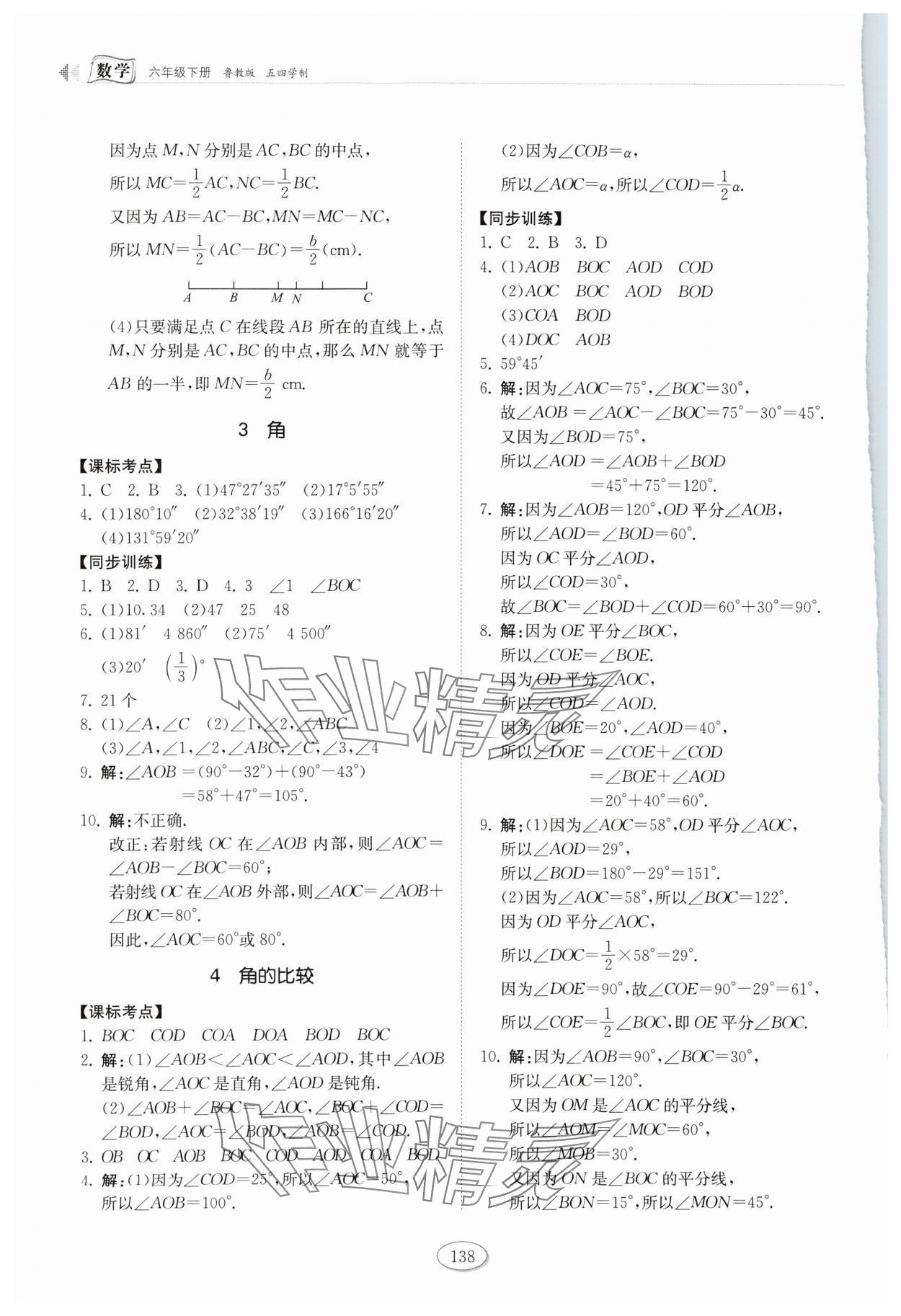 2024年初中同步练习册六年级数学下册鲁教版54制山东科学技术出版社 第2页