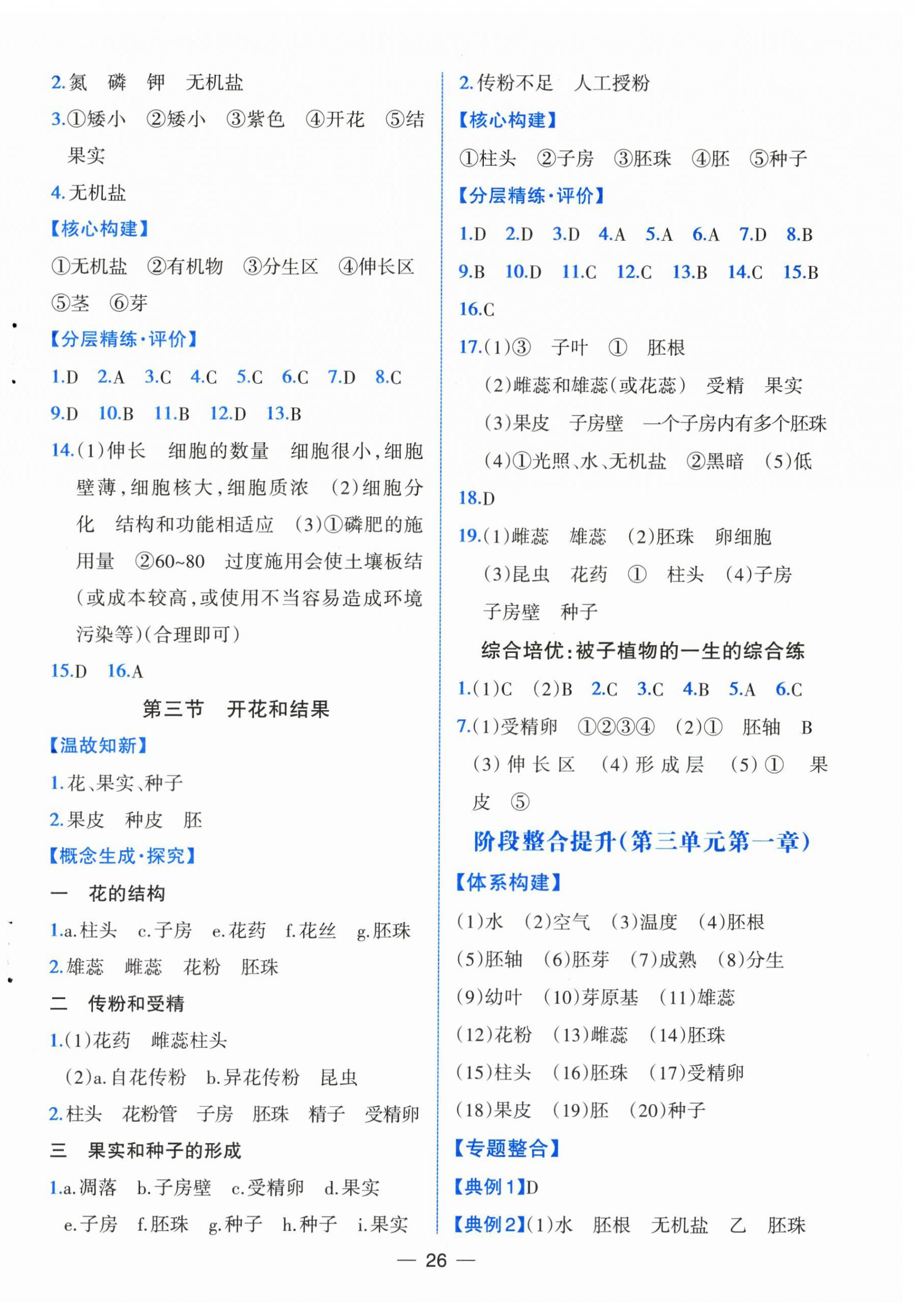 2026年人教金学典同步解析与测评七年级生物下册人教版云南专版&nbsp;第2页