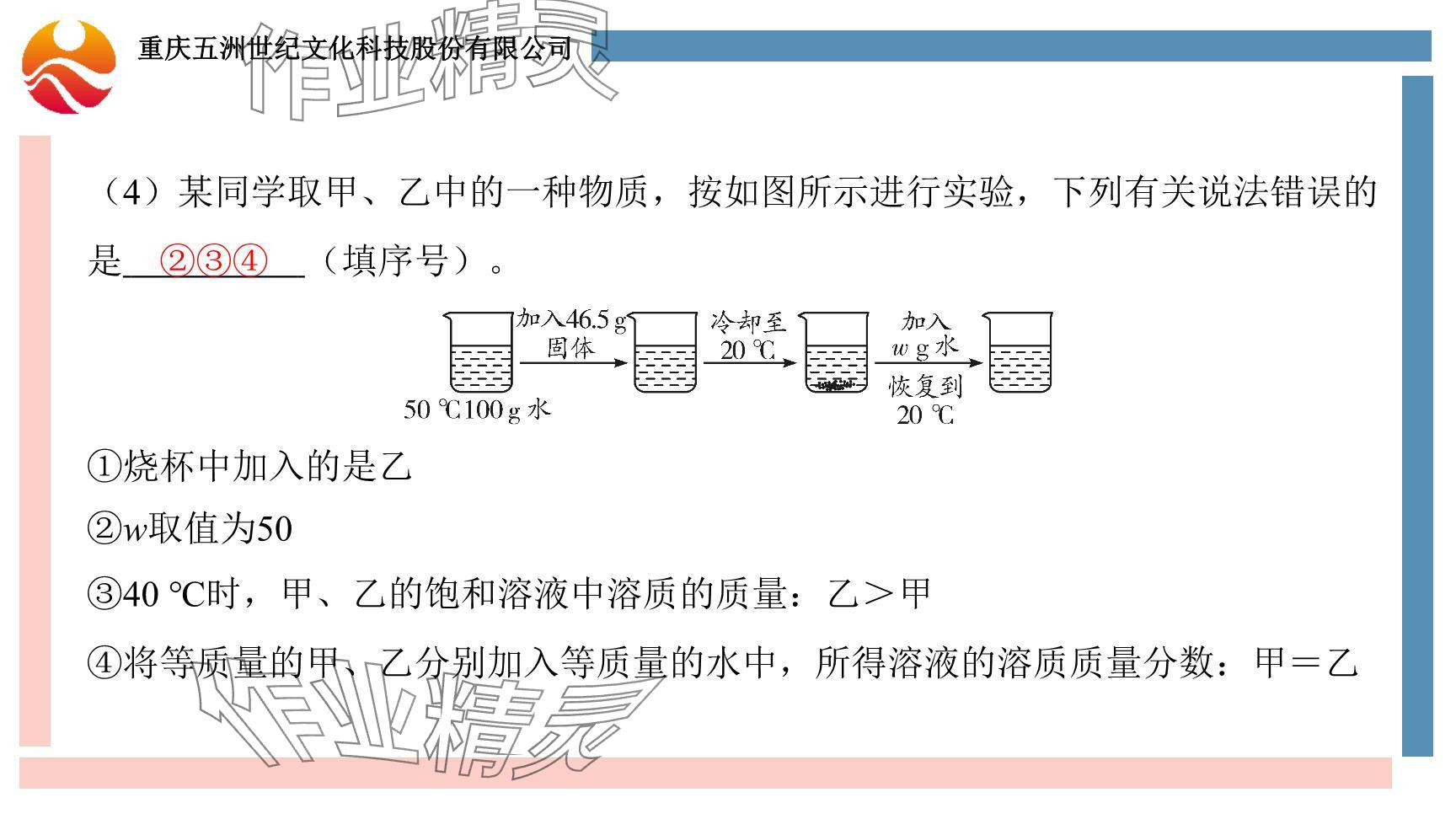 2024年重慶市中考試題分析與復(fù)習指導(dǎo)化學 參考答案第22頁