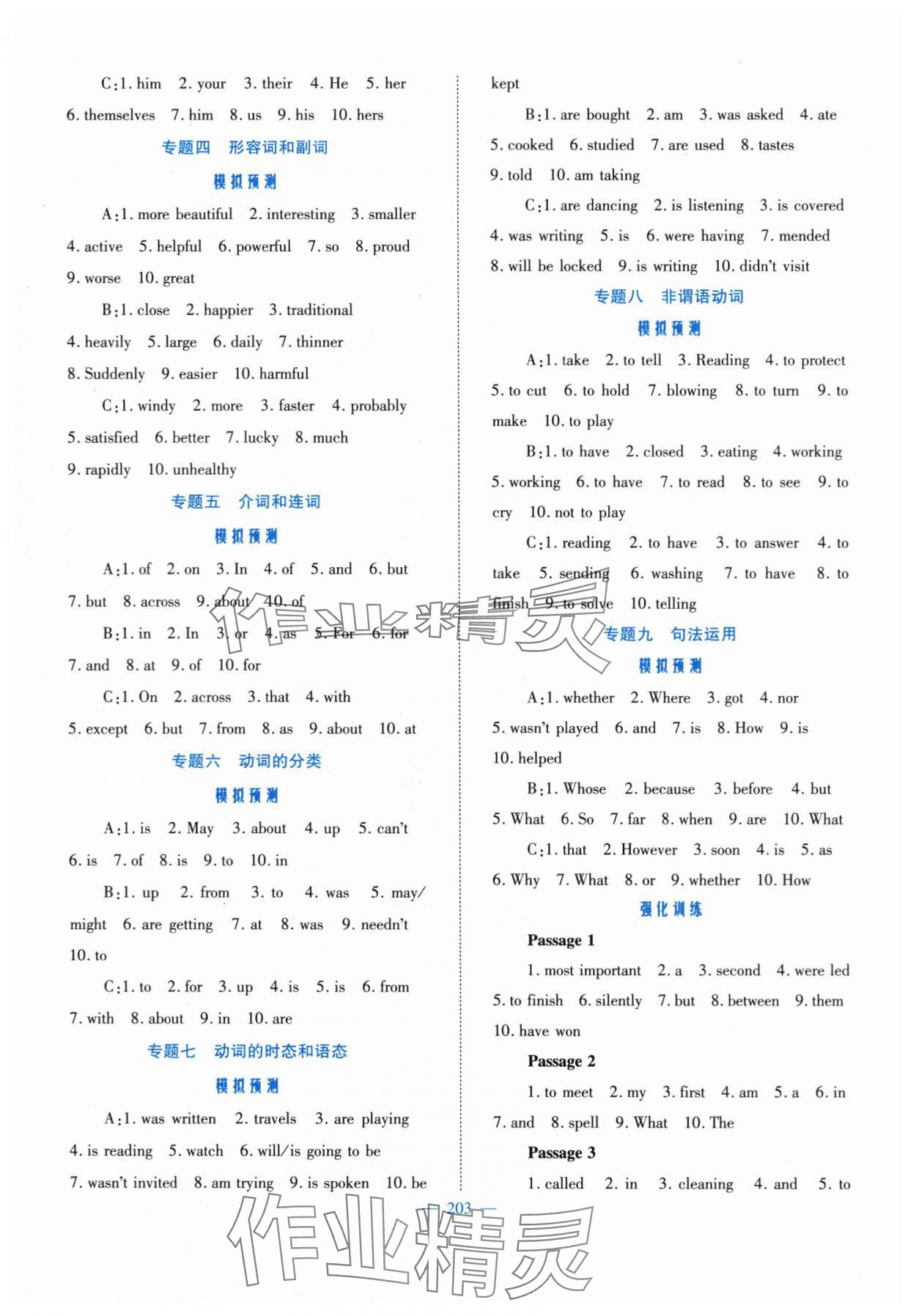 2024年新優(yōu)化設(shè)計(jì)初中總復(fù)習(xí)英語 參考答案第3頁