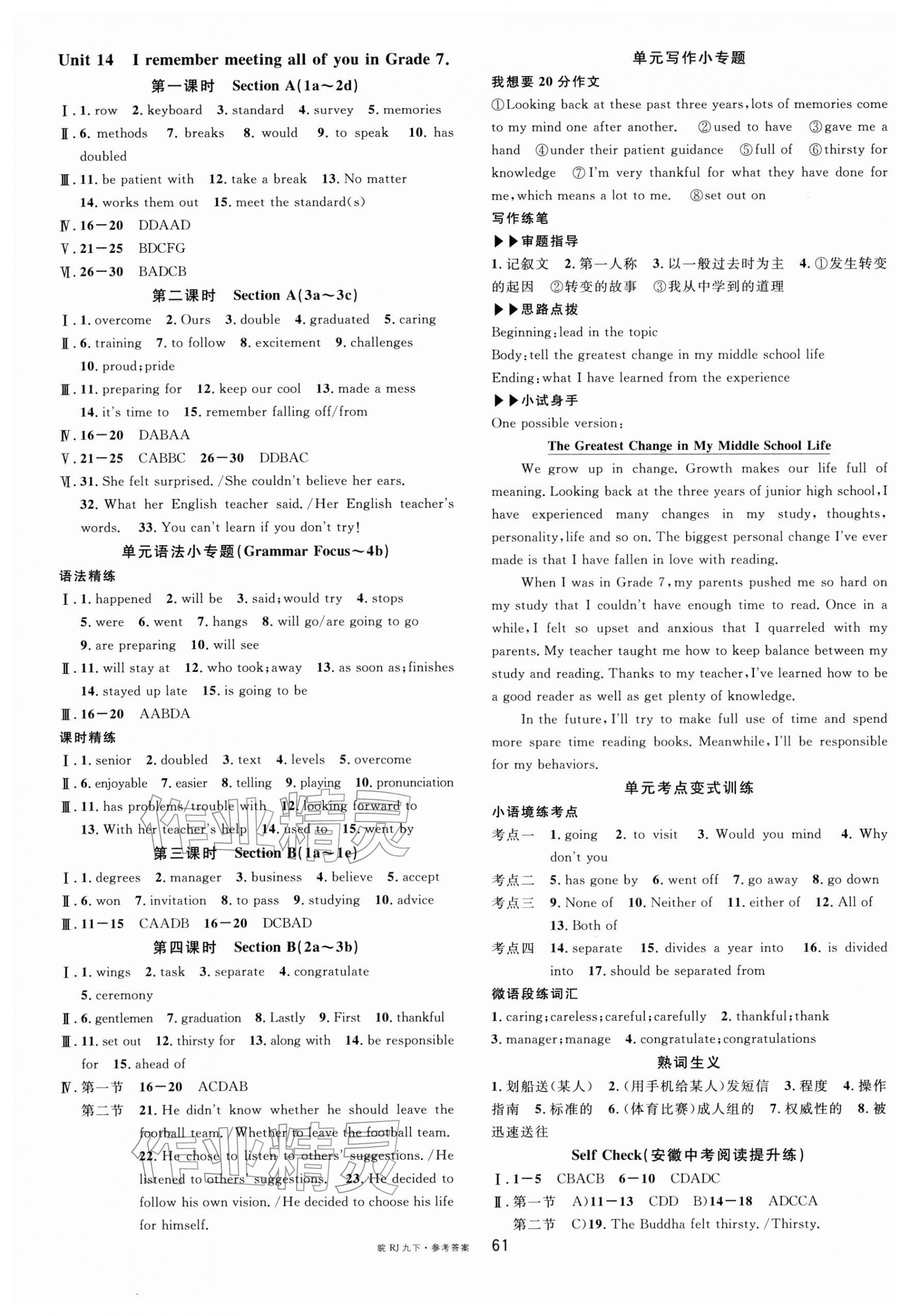 2026年名校课堂九年级英语下册人教版安徽专版&nbsp;第5页