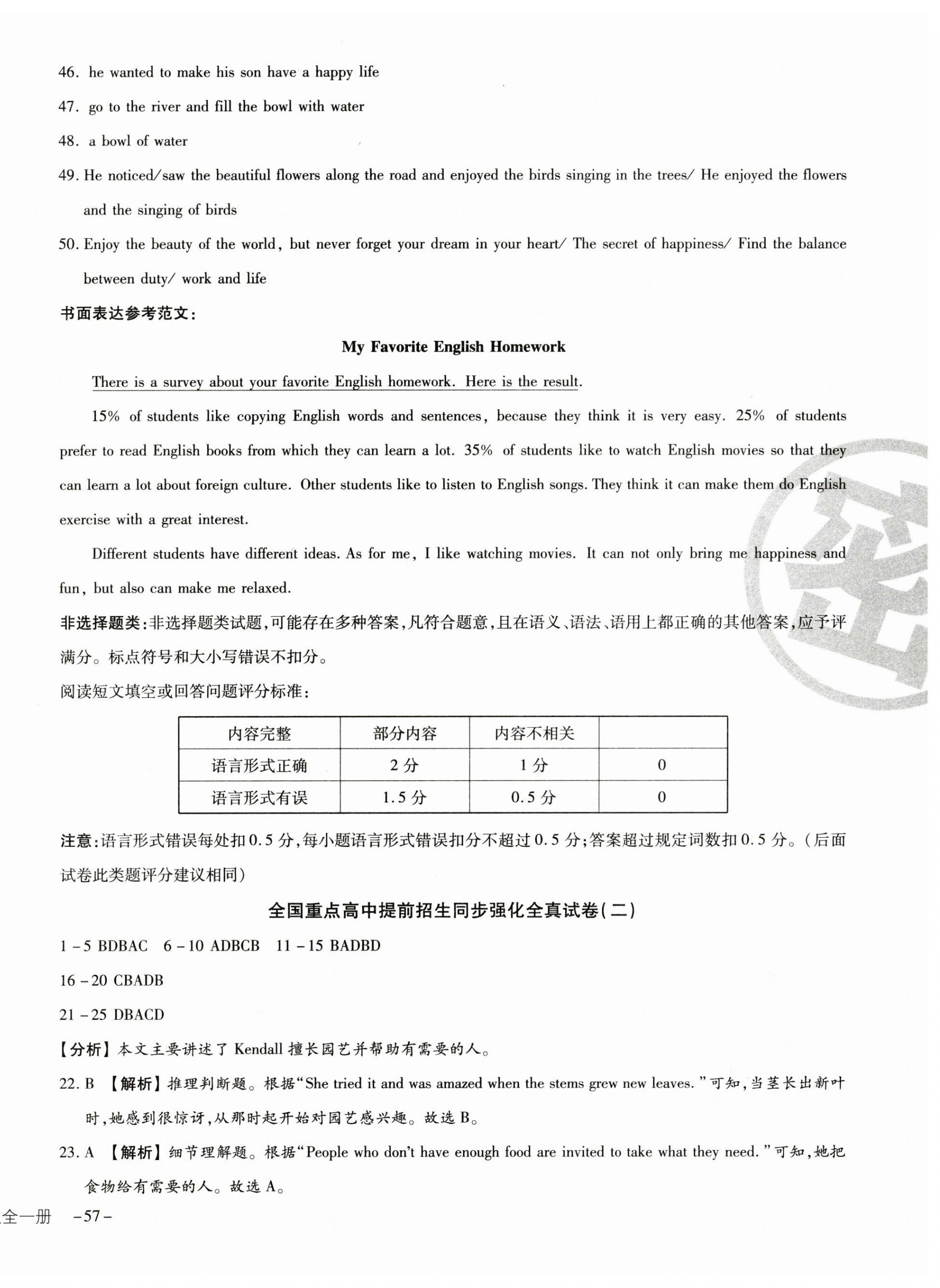 2024年全國重點高中提前招生同步強化全真試卷九年級英語全一冊人教版 第2頁