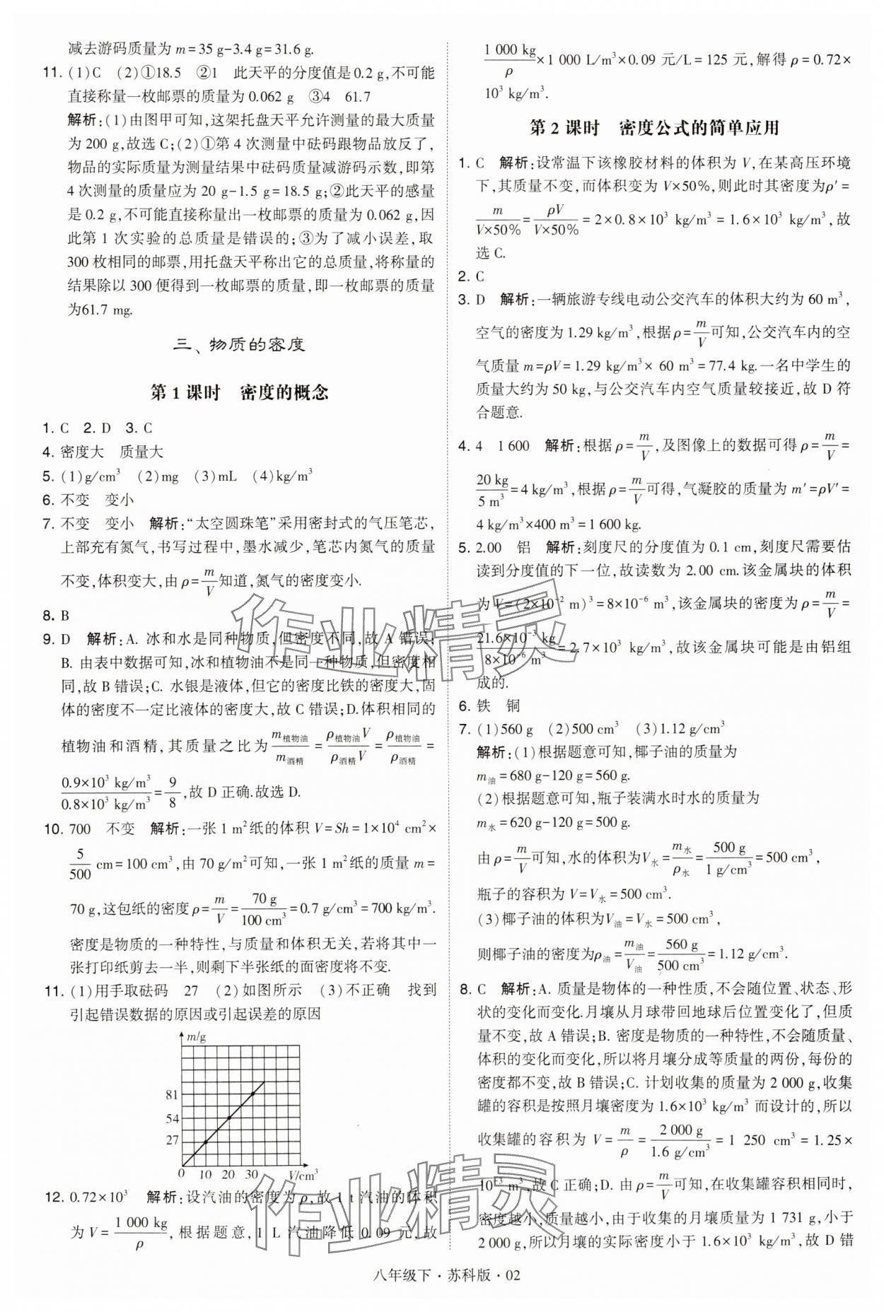 2024年学霸题中题八年级物理下册苏科版 第2页