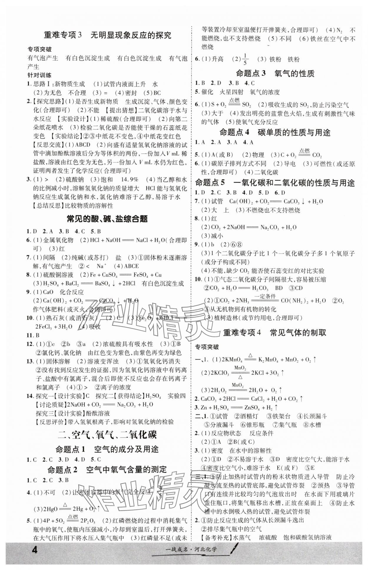 2024年一战成名考前新方案化学河北专版 第4页