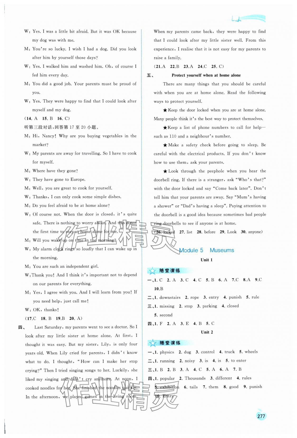 2025年新课程学习与测评同步学习九年级英语全一册外研版 参考答案第8页