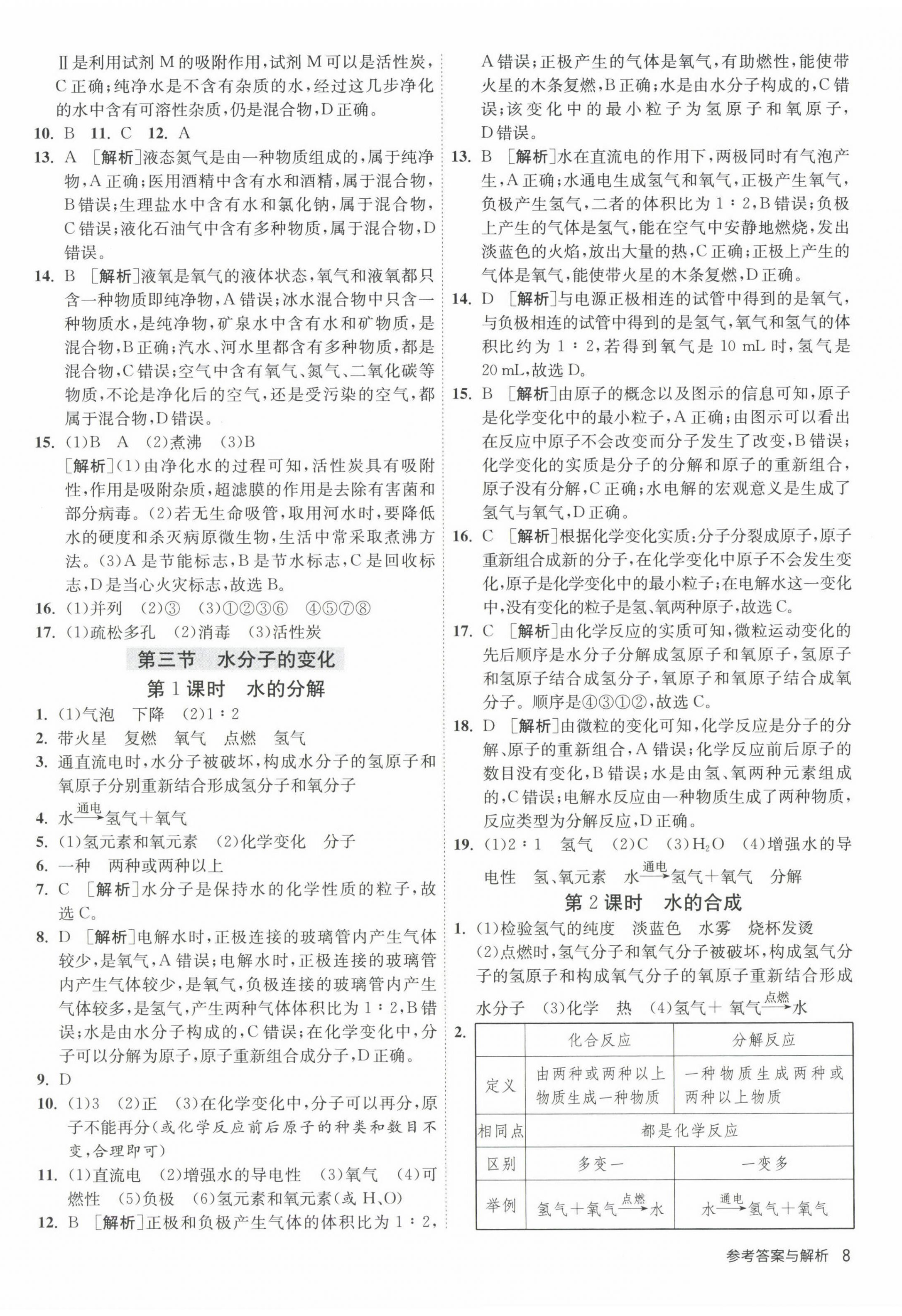 2024年1課3練江蘇人民出版社八年級化學全一冊魯教版五四制 第8頁