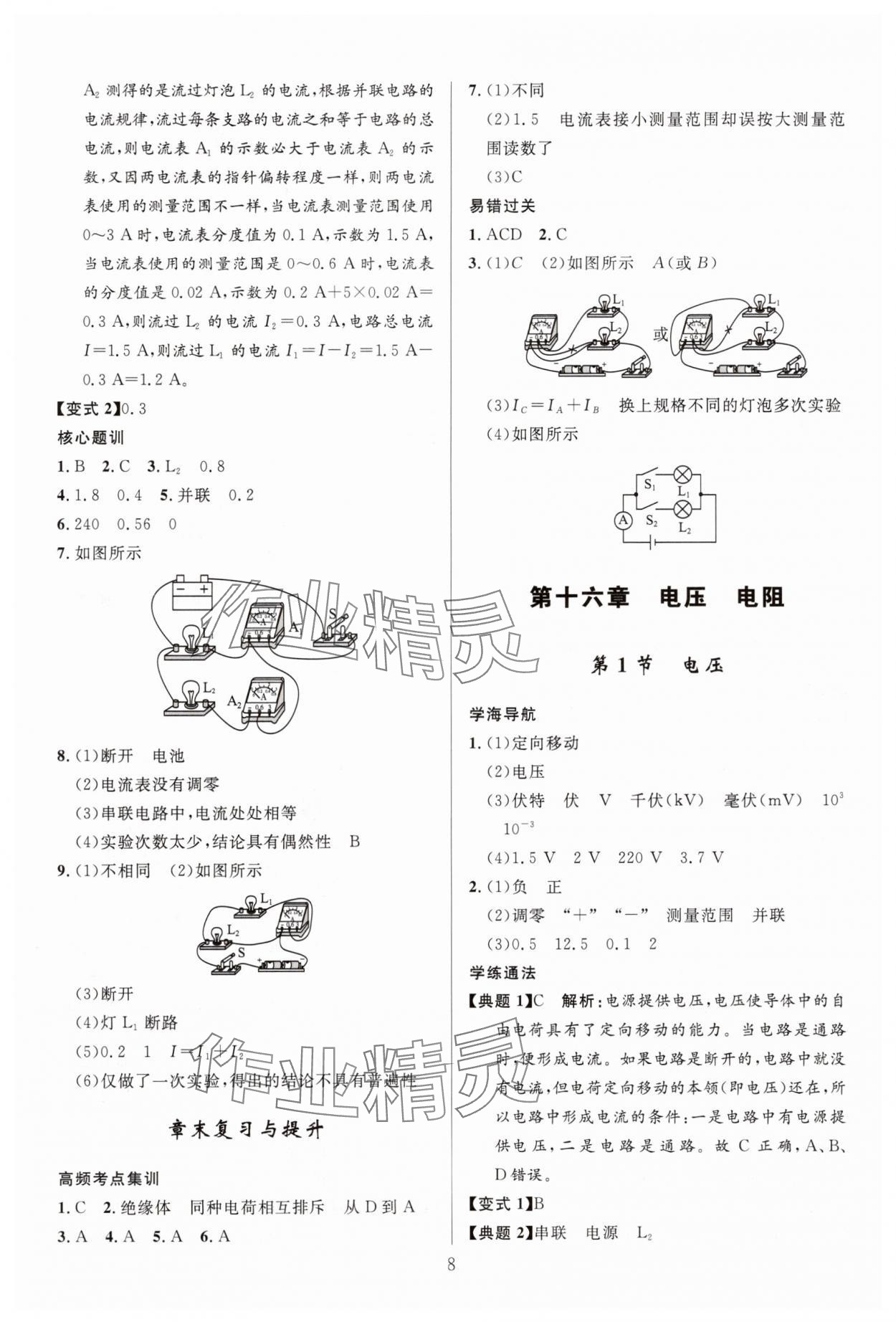 2025年頂尖課課練九年級物理全一冊人教版貴州專版 第8頁