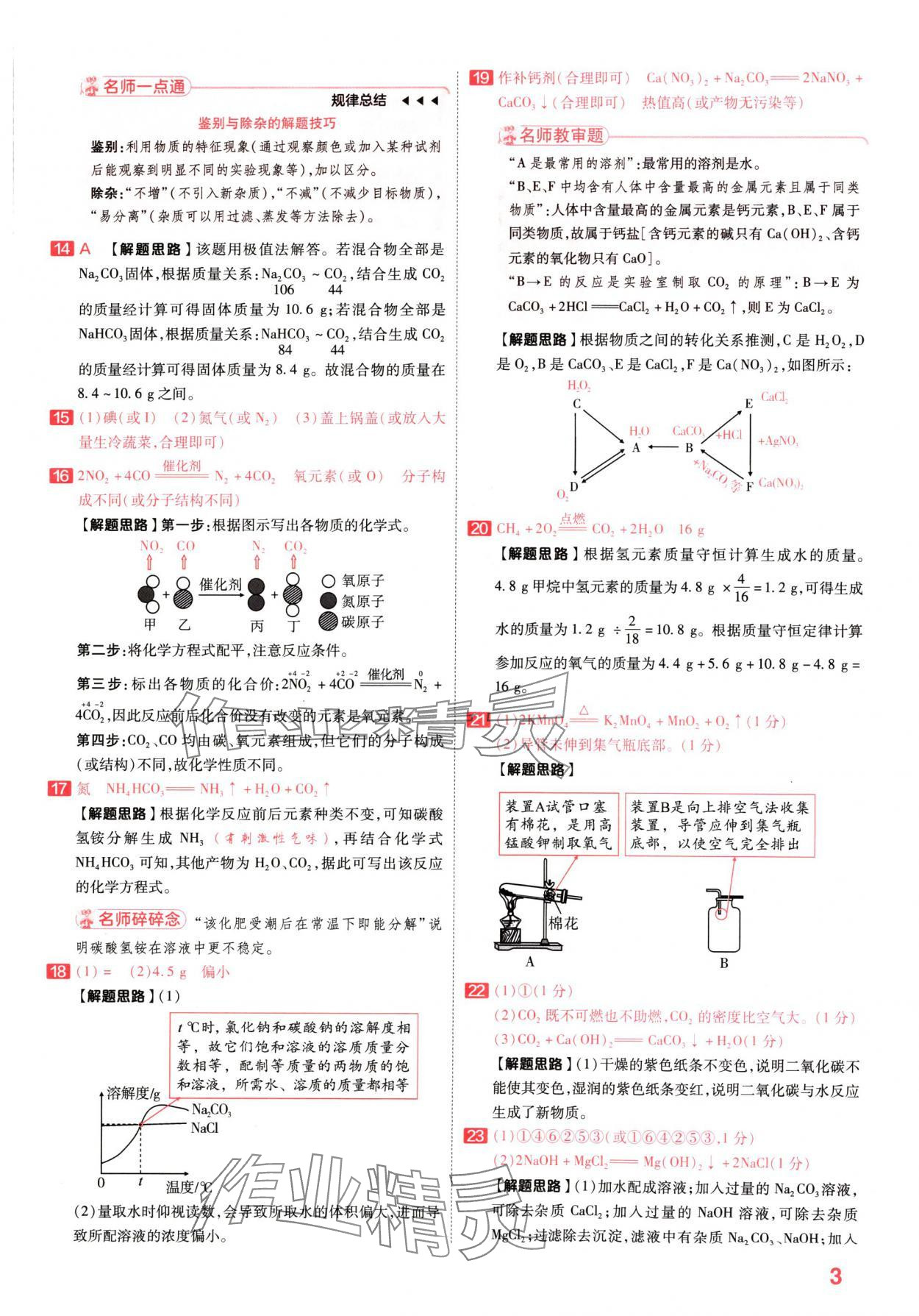 2024年金考卷百校聯(lián)盟系列中考領(lǐng)航卷化學(xué)河南專版 參考答案第2頁