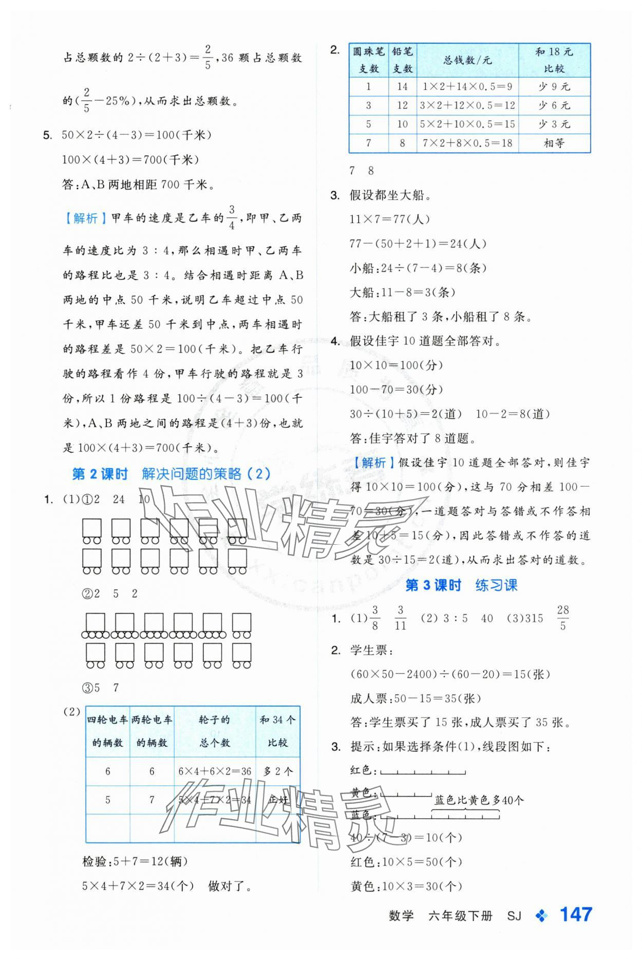 2025年全品學練考六年級數(shù)學下冊蘇教版 第7頁