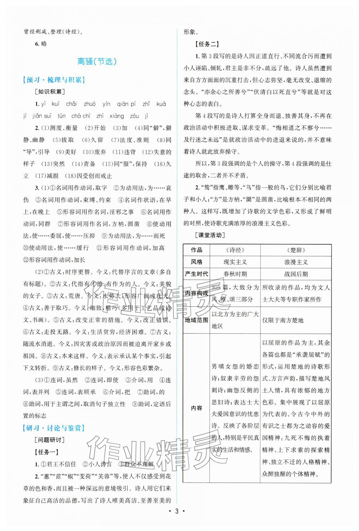2026年高中同步测控优化设计高中语文选择性必修下册人教版增强版&nbsp;参考答案第2页