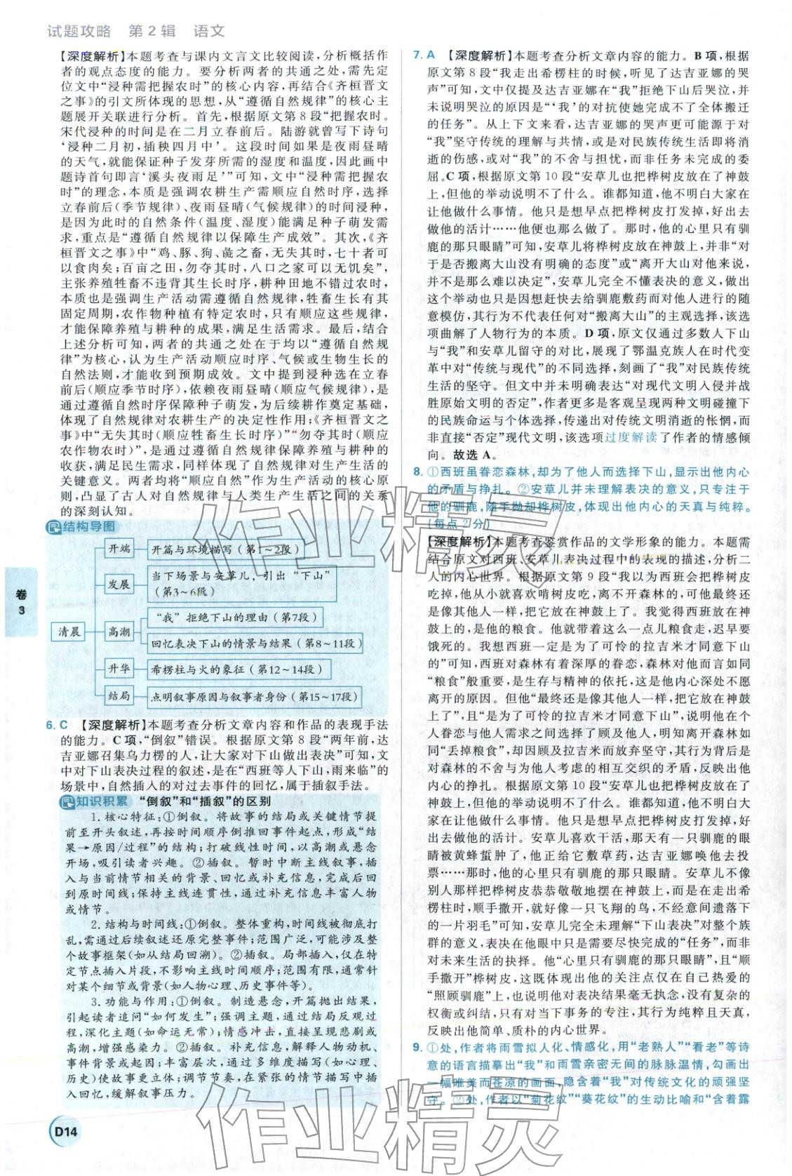 2026年理想树试题攻略高中语文 参考答案第13页