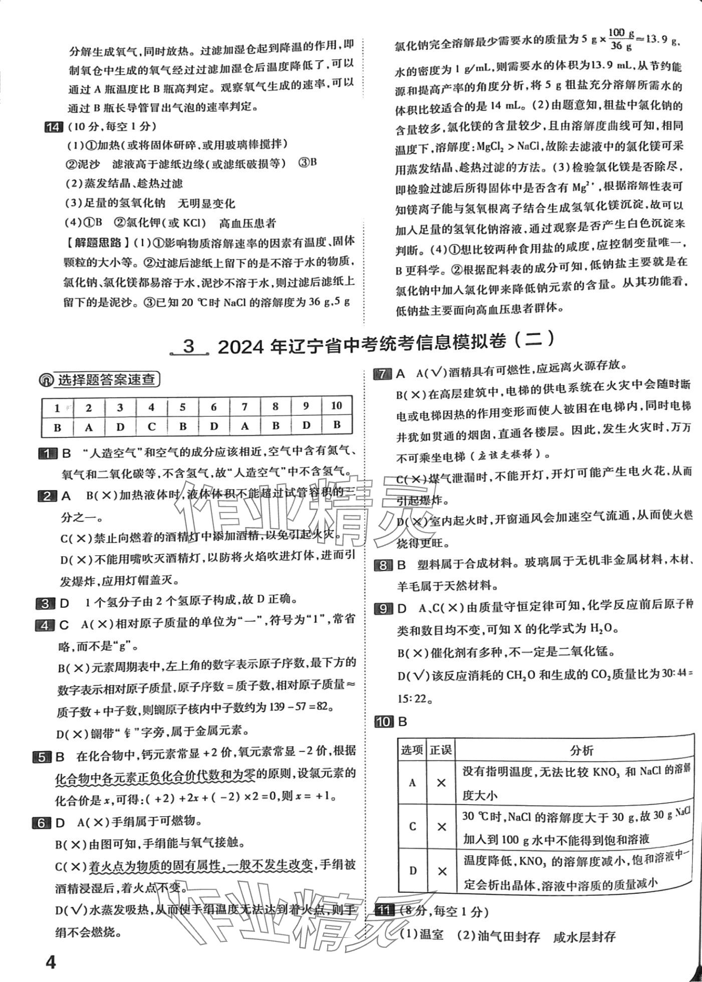 2024年金考卷中考45套匯編化學(xué)遼寧專版 第4頁