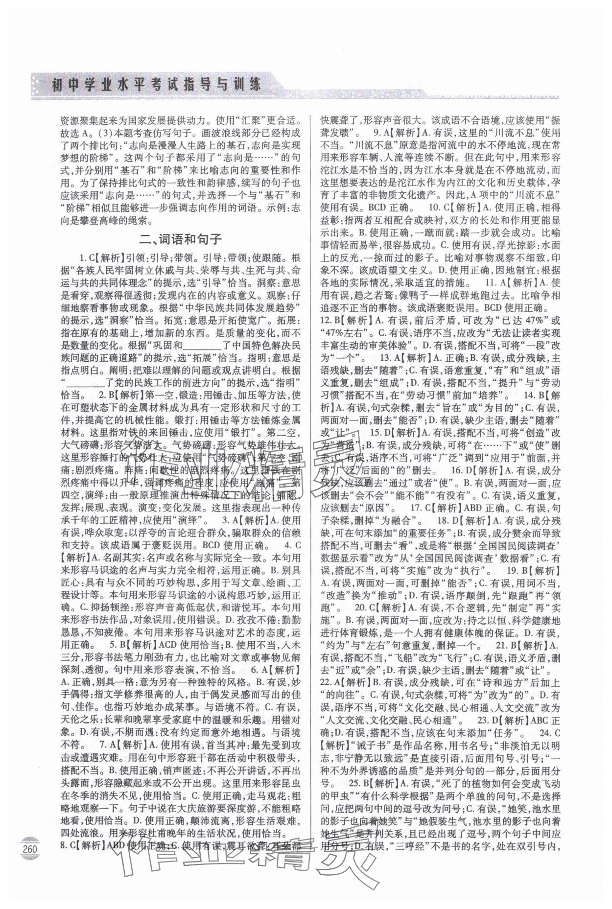 2025年初中學業水平考試指導與訓練語文 第2頁