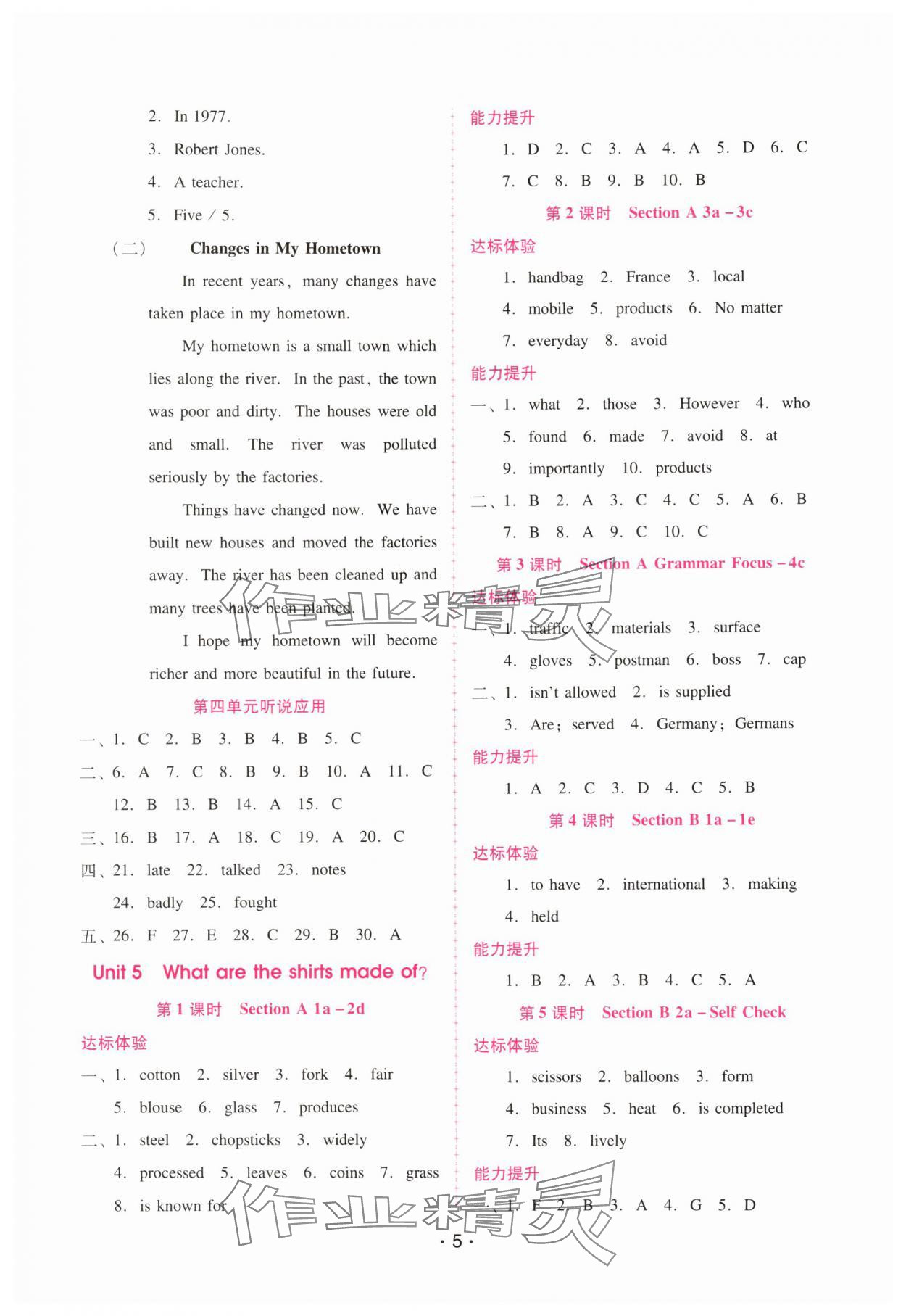 2025年新课程学习辅导九年级英语全一册人教版 第5页