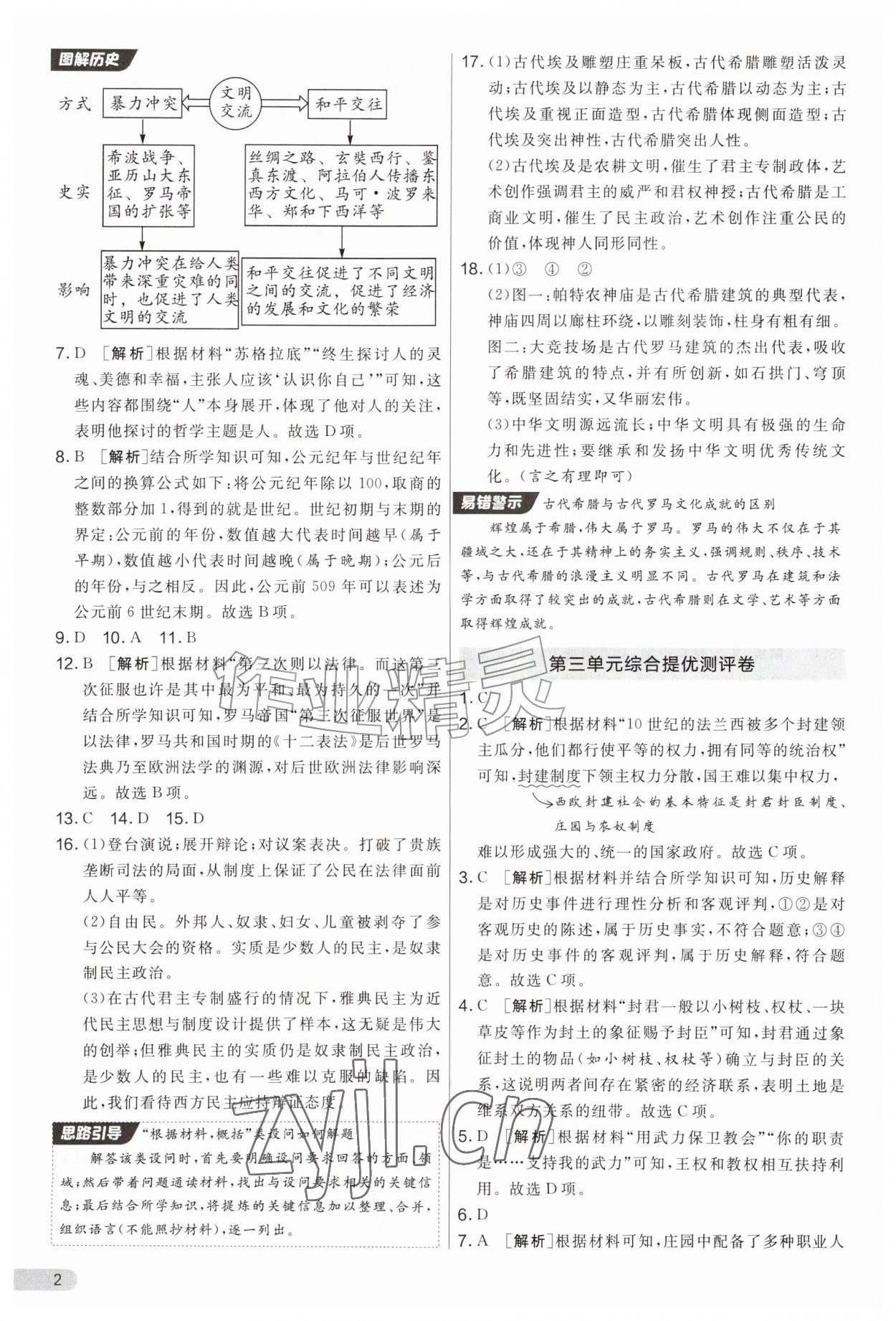 2026年初中提分卷周末小测卷九年级历史上册人教版&nbsp;第2页