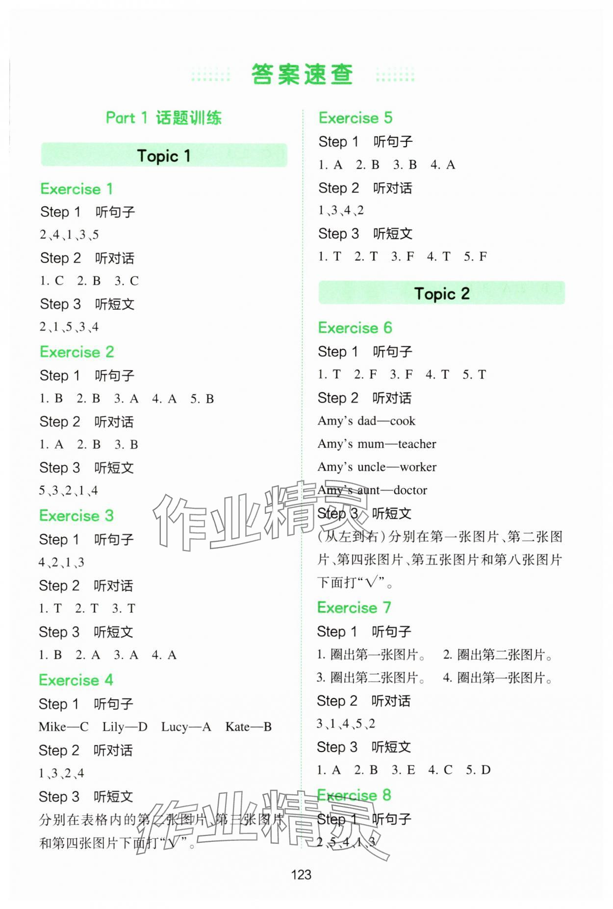2025年一本小学英语听力训练100篇三年级 第1页