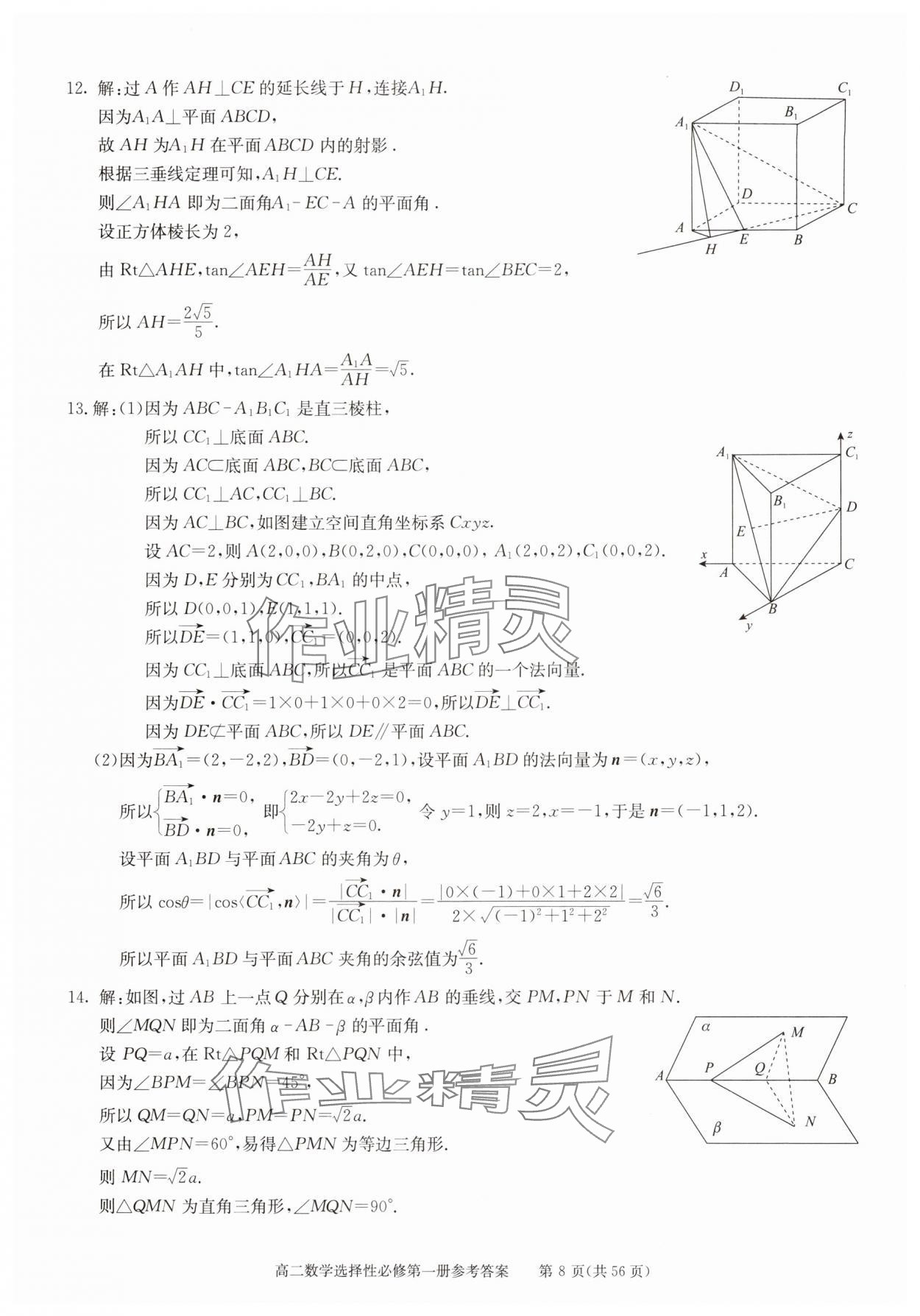 2025年學習探究診斷高中數(shù)學選擇性必修第一冊 參考答案第8頁