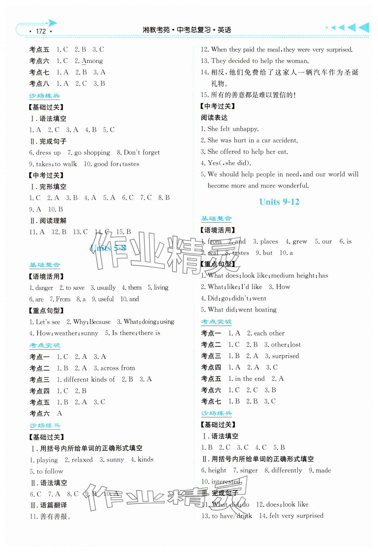 2024年湘教考苑中考總復(fù)習(xí)英語(yǔ)永州版 第2頁(yè)