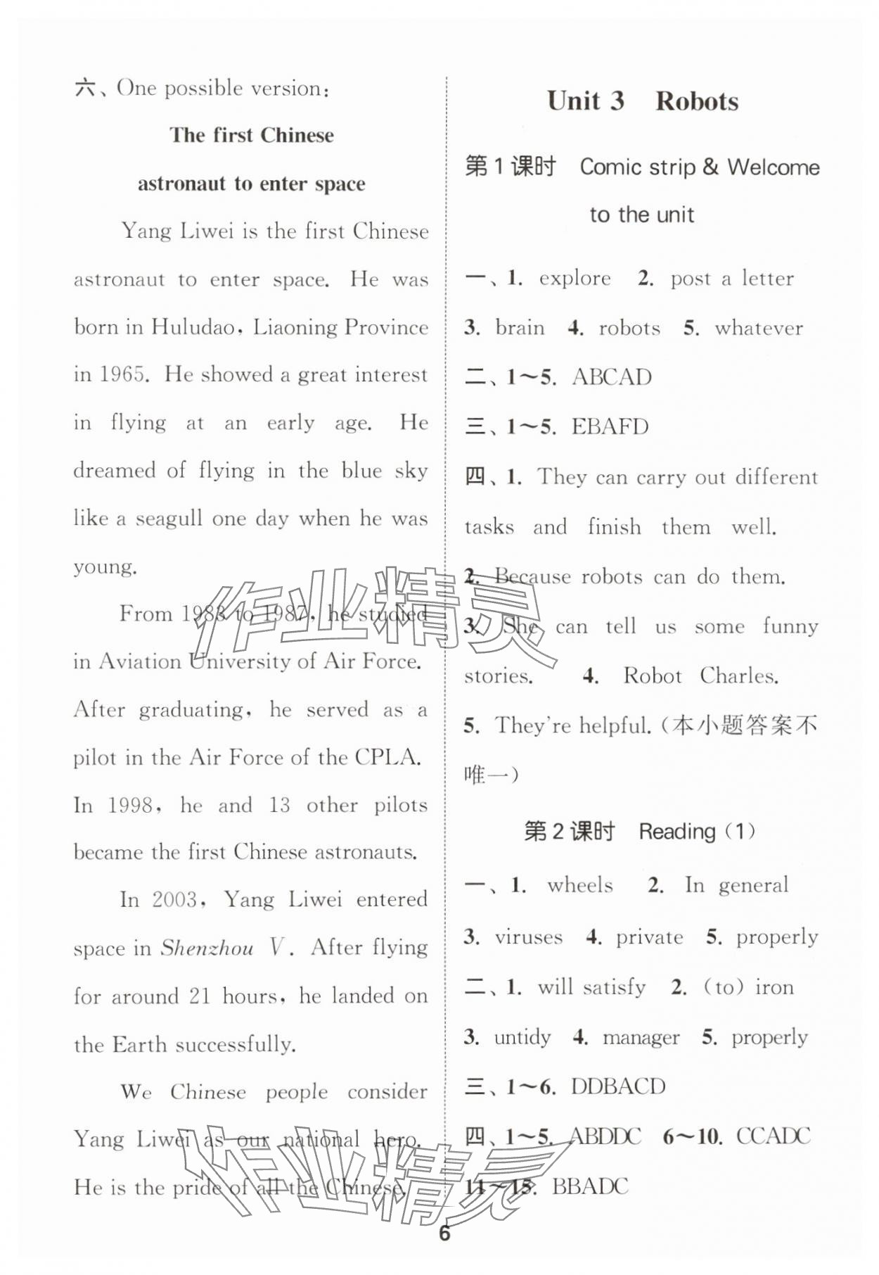 2025年金鑰匙提優(yōu)訓(xùn)練課課練九年級(jí)英語(yǔ)下冊(cè)譯林版徐州專(zhuān)版 第6頁(yè)