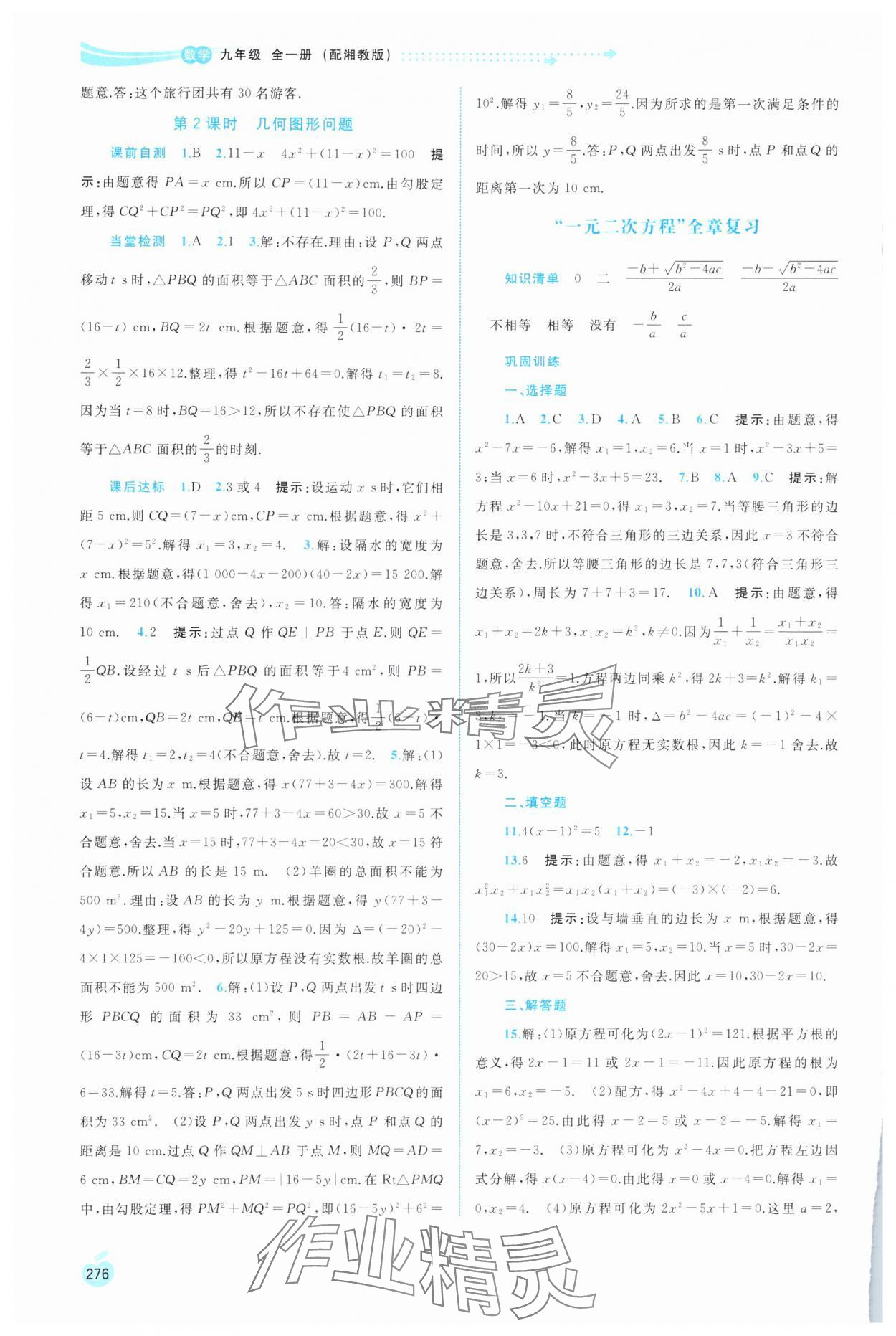 2025年新课程学习与测评同步学习九年级数学全一册湘教版 第8页