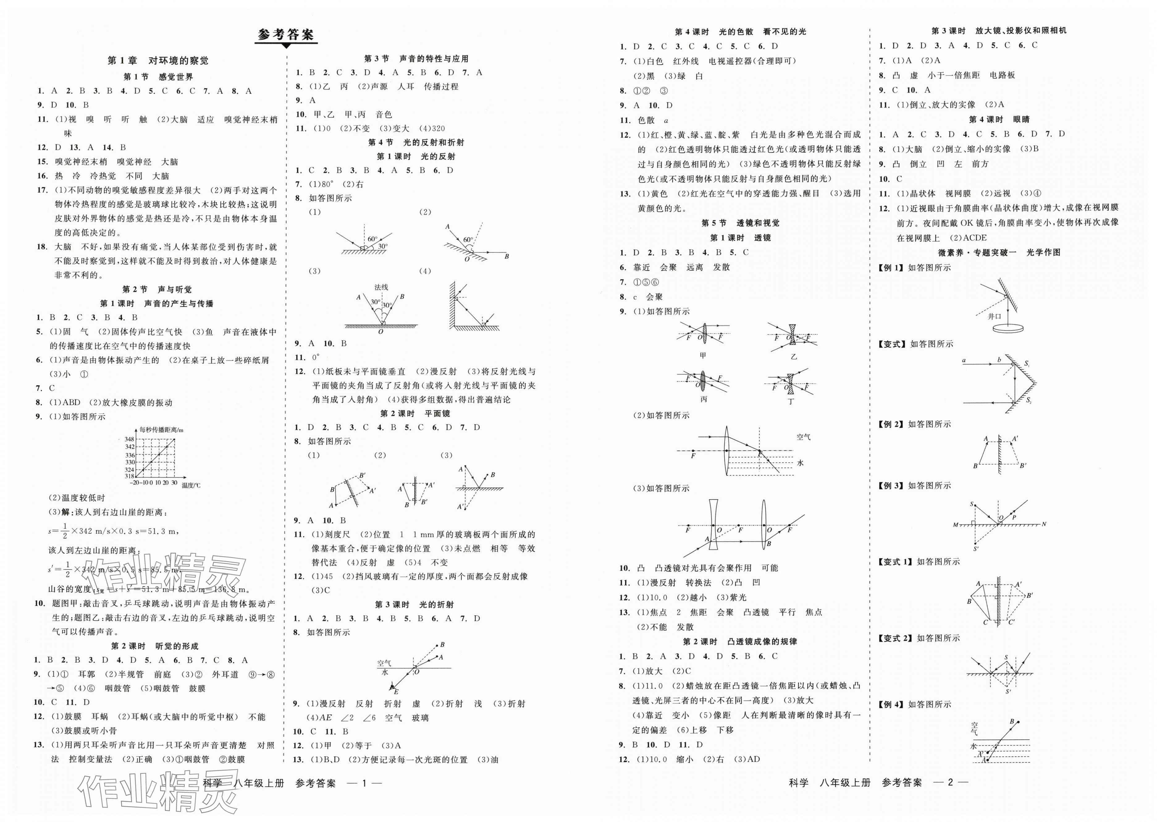 2025年精彩三年就練這一本八年級科學(xué)上冊浙教版 第1頁