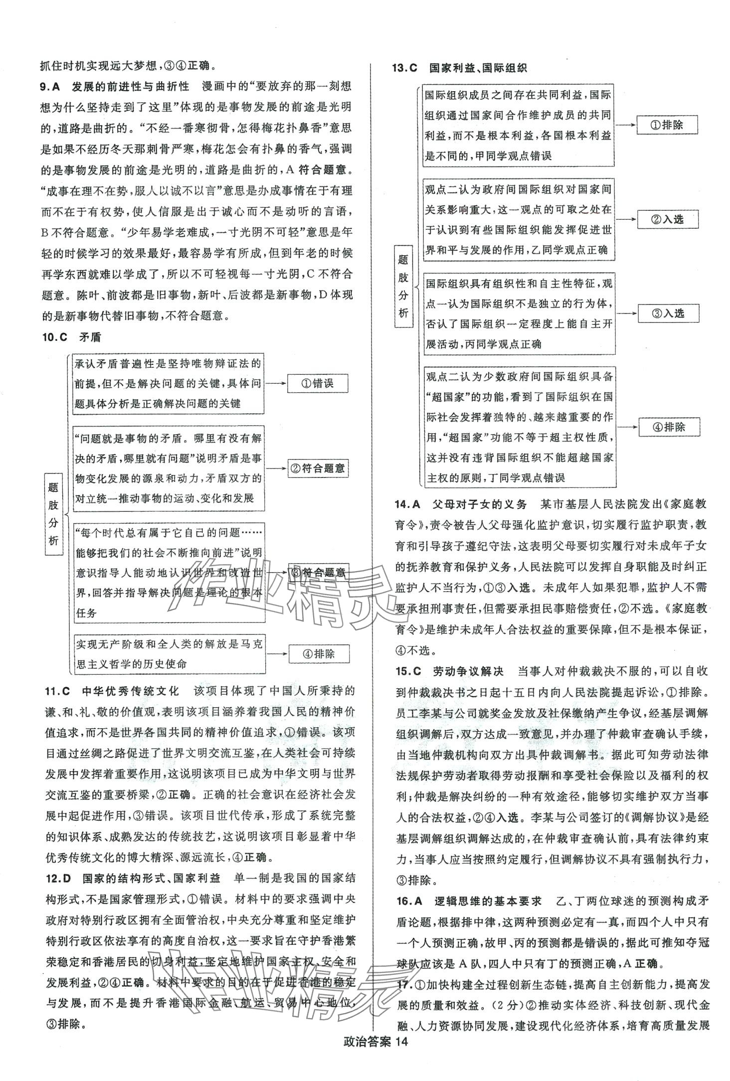 2024年創(chuàng)新教程最新試題精選陽光出版社高中道德與法治 第16頁