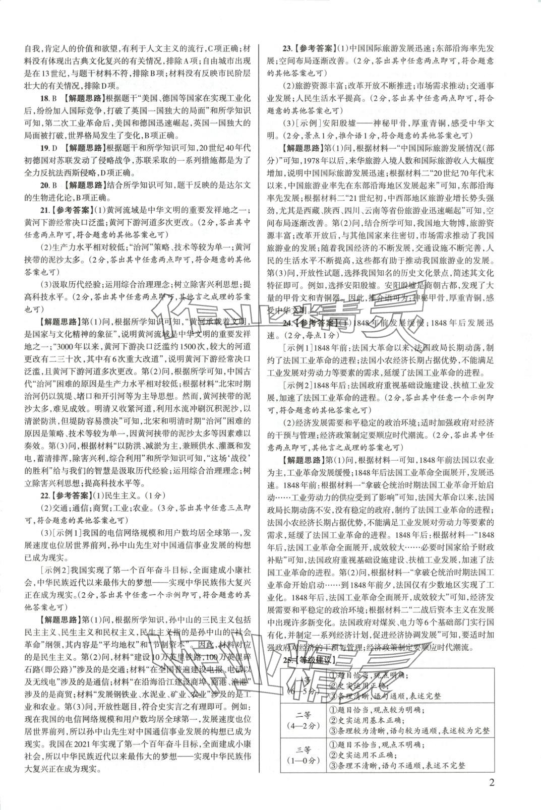2025年中学生学习报试题与研究历史河南专版 第2页