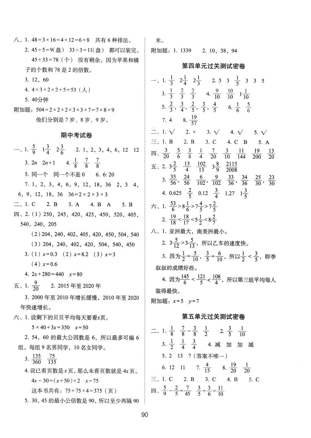 2024年期末冲刺100分完全试卷五年级数学下册苏教版 第2页