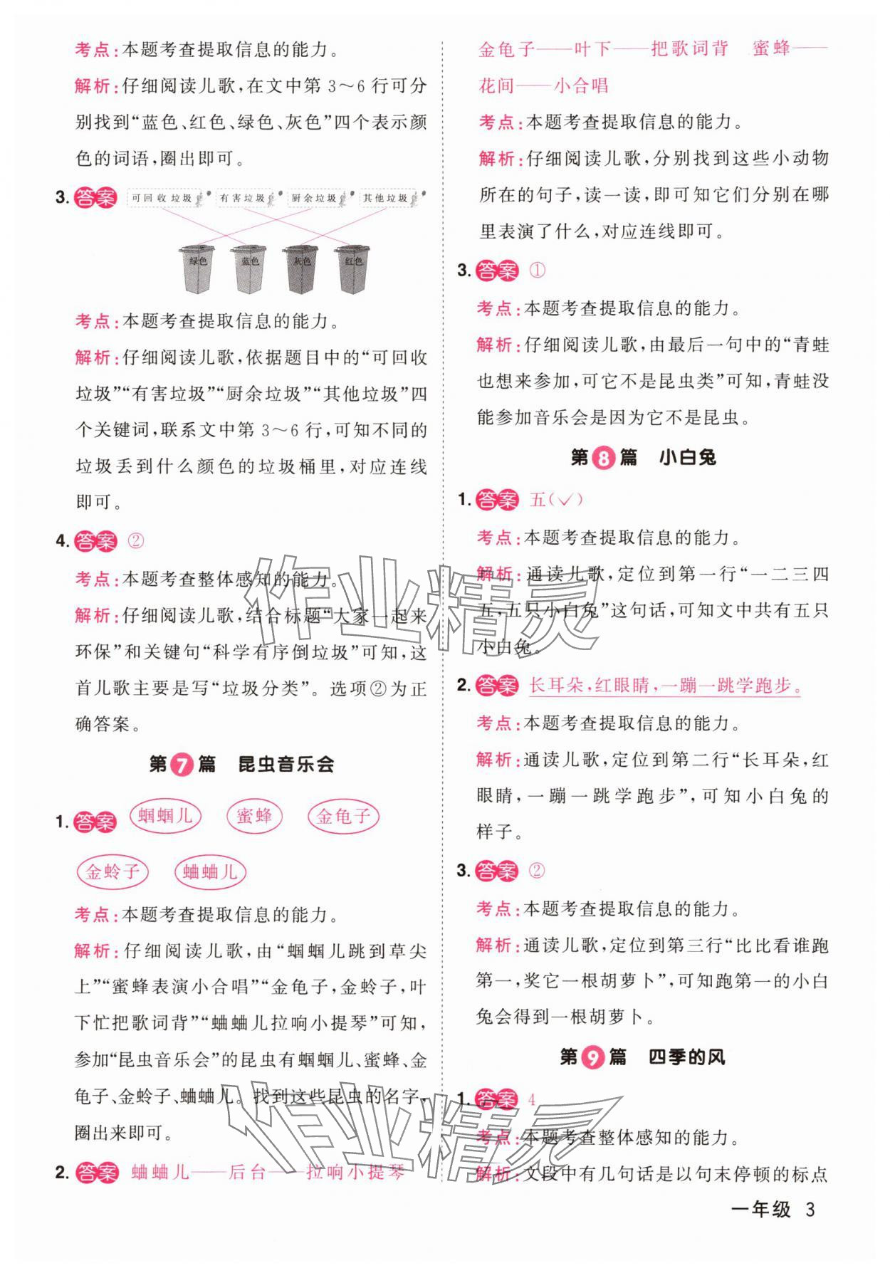 2025年百校名师阅读真题80篇一年级语文彩虹版 第3页