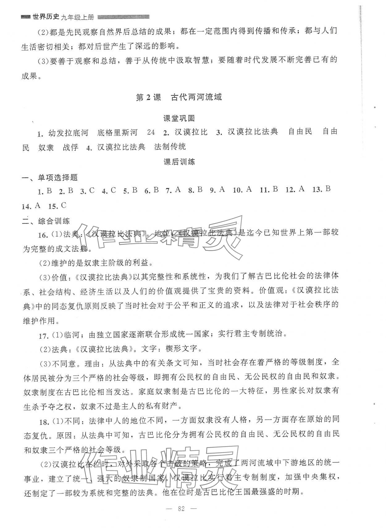 2025年课堂精练九年级历史上册人教版哈尔滨专版 第2页