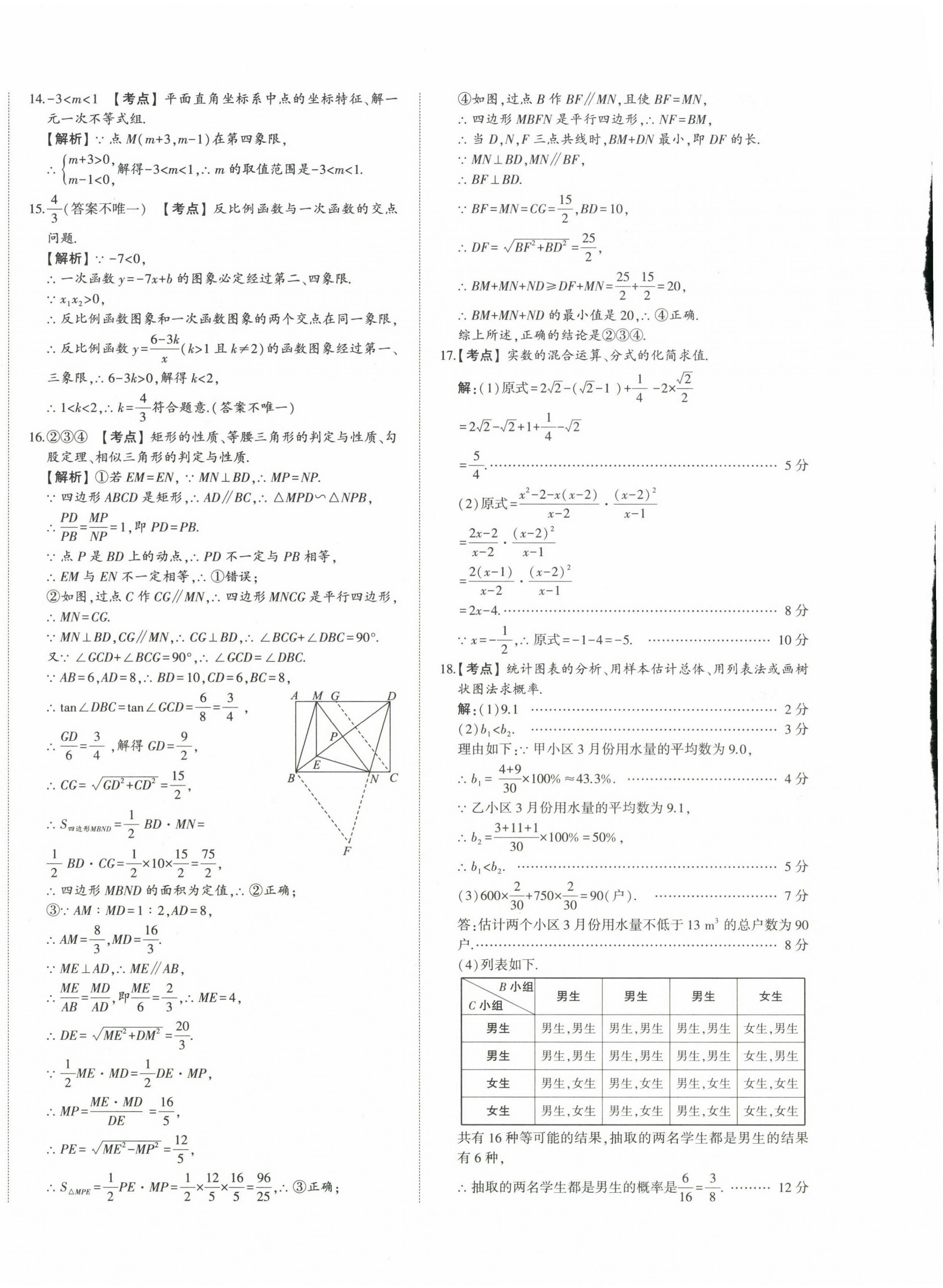 2024年星躍龍門中考真題匯編卷數(shù)學(xué)山東專版 第8頁