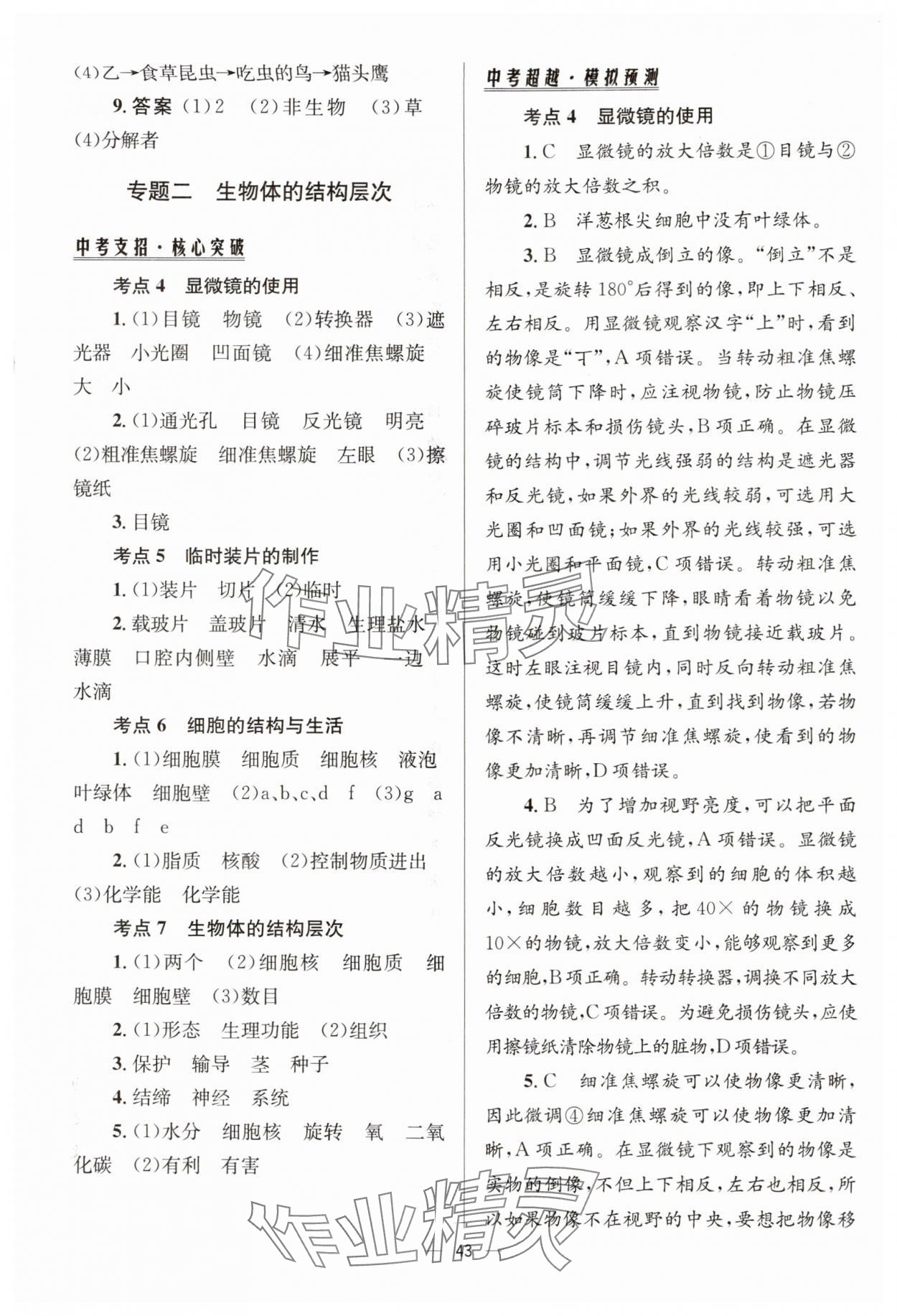 2024年初中畢業(yè)升學總復習生物 第3頁