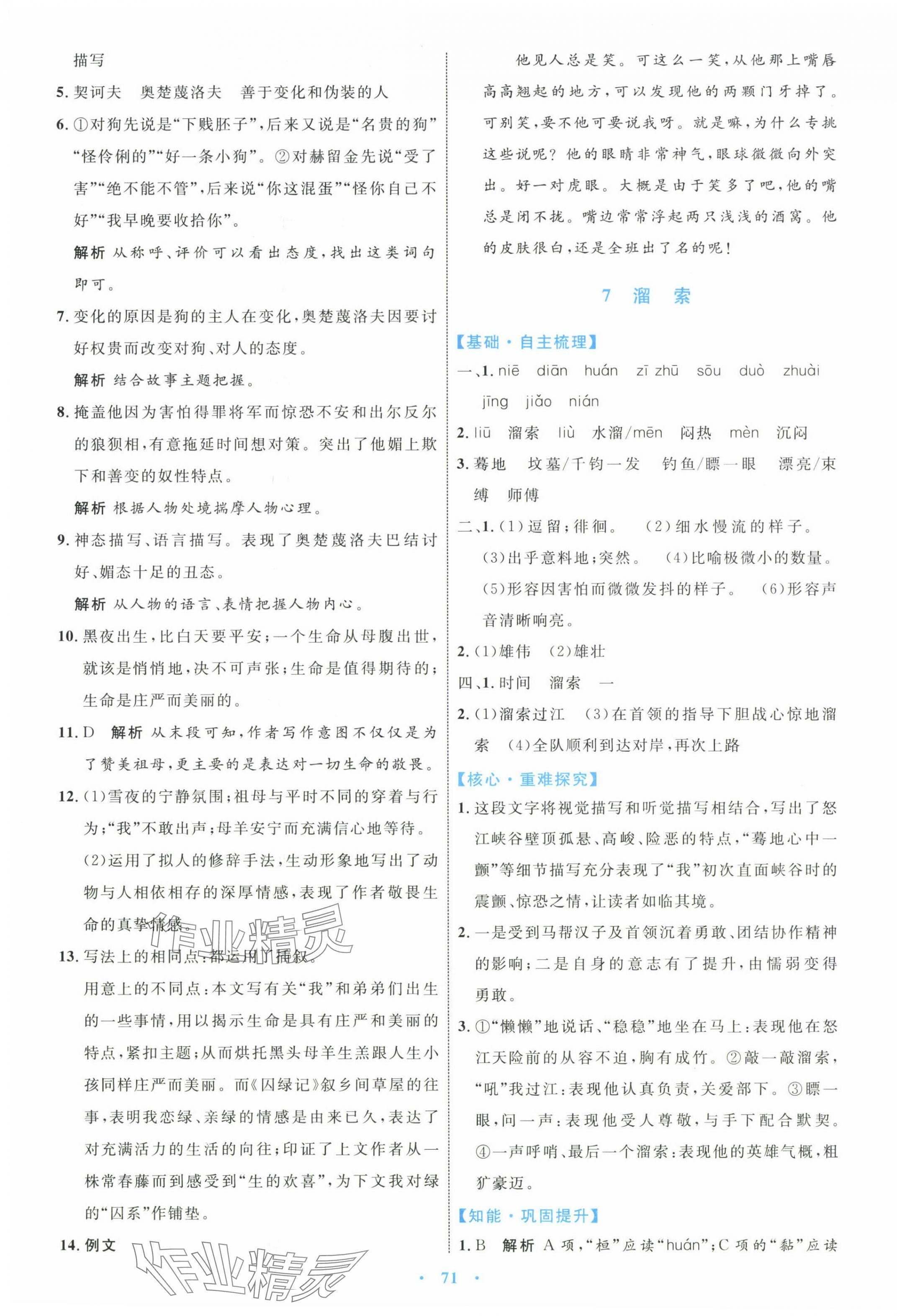 2025年同步學習目標與檢測九年級語文下冊人教版 第7頁