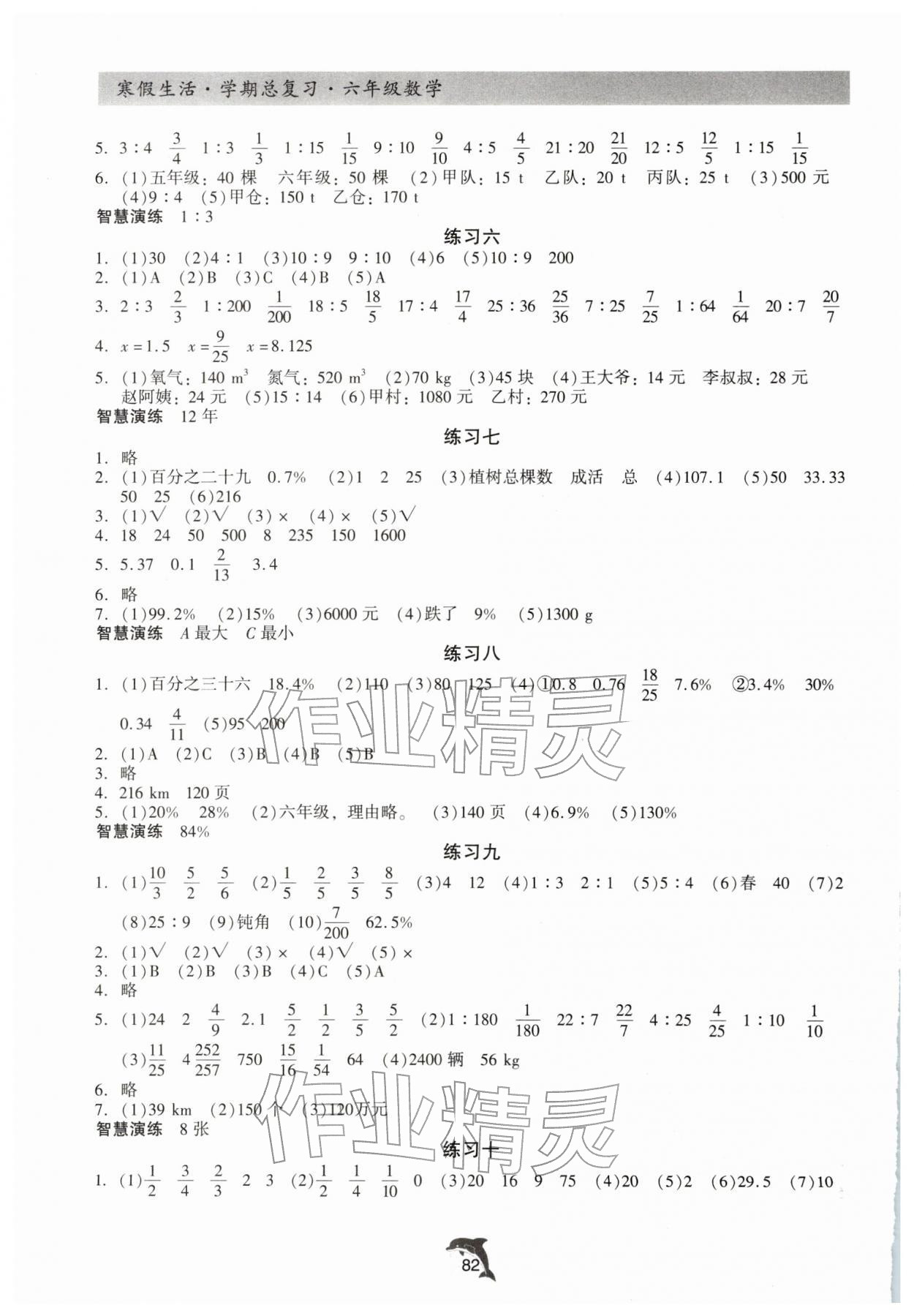 2026年寒假生活学期总复习六年级数学&nbsp;第2页